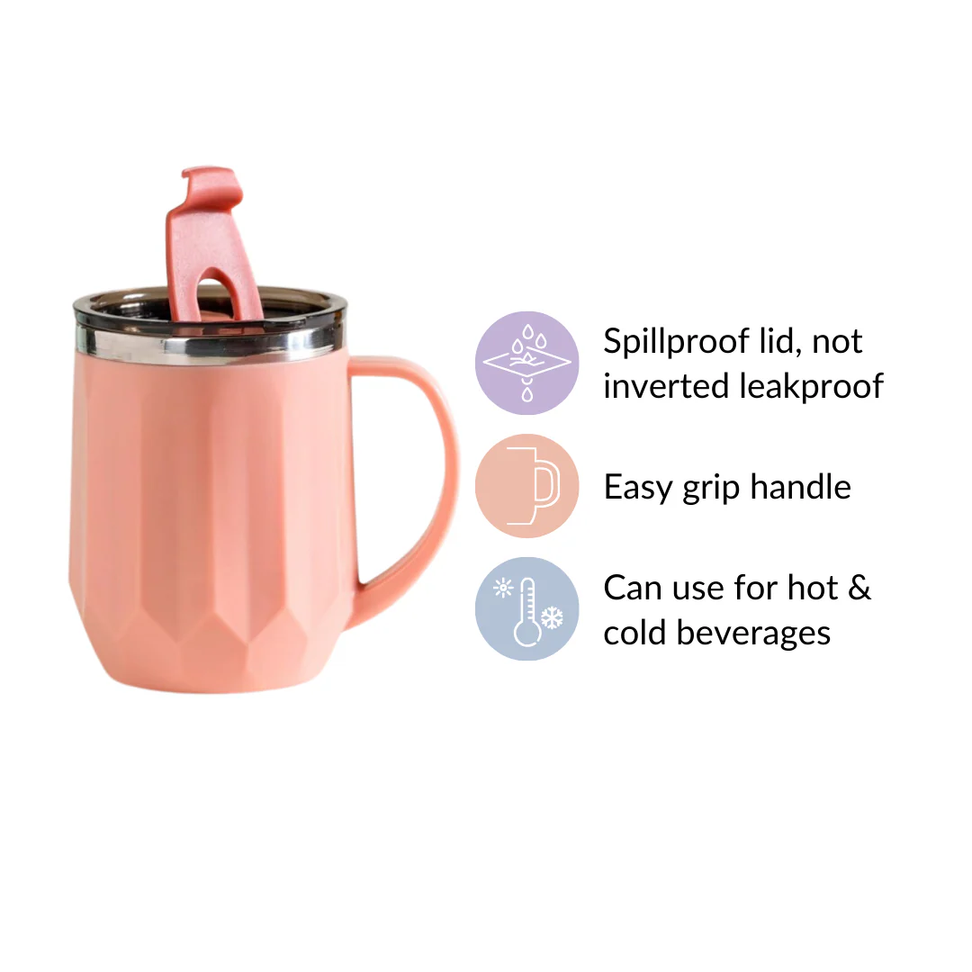 Portable Desk Coffee Mug Pink 400ml - Image 15