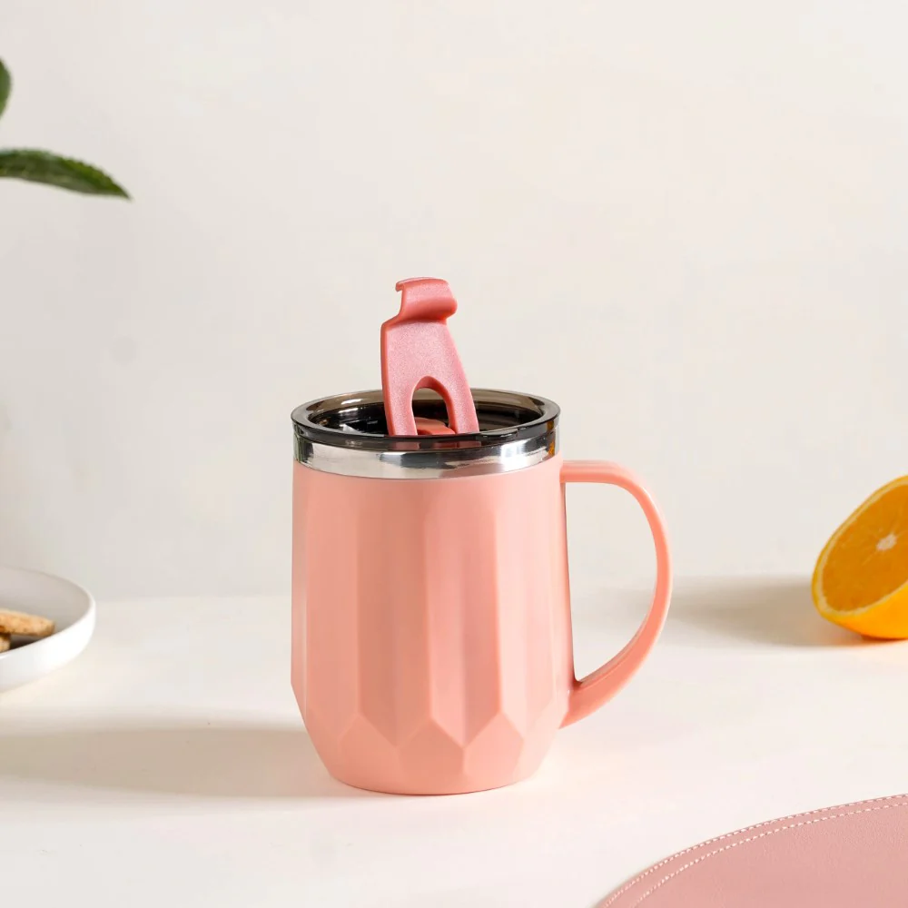 Portable Desk Coffee Mug Pink 400ml - Image 7