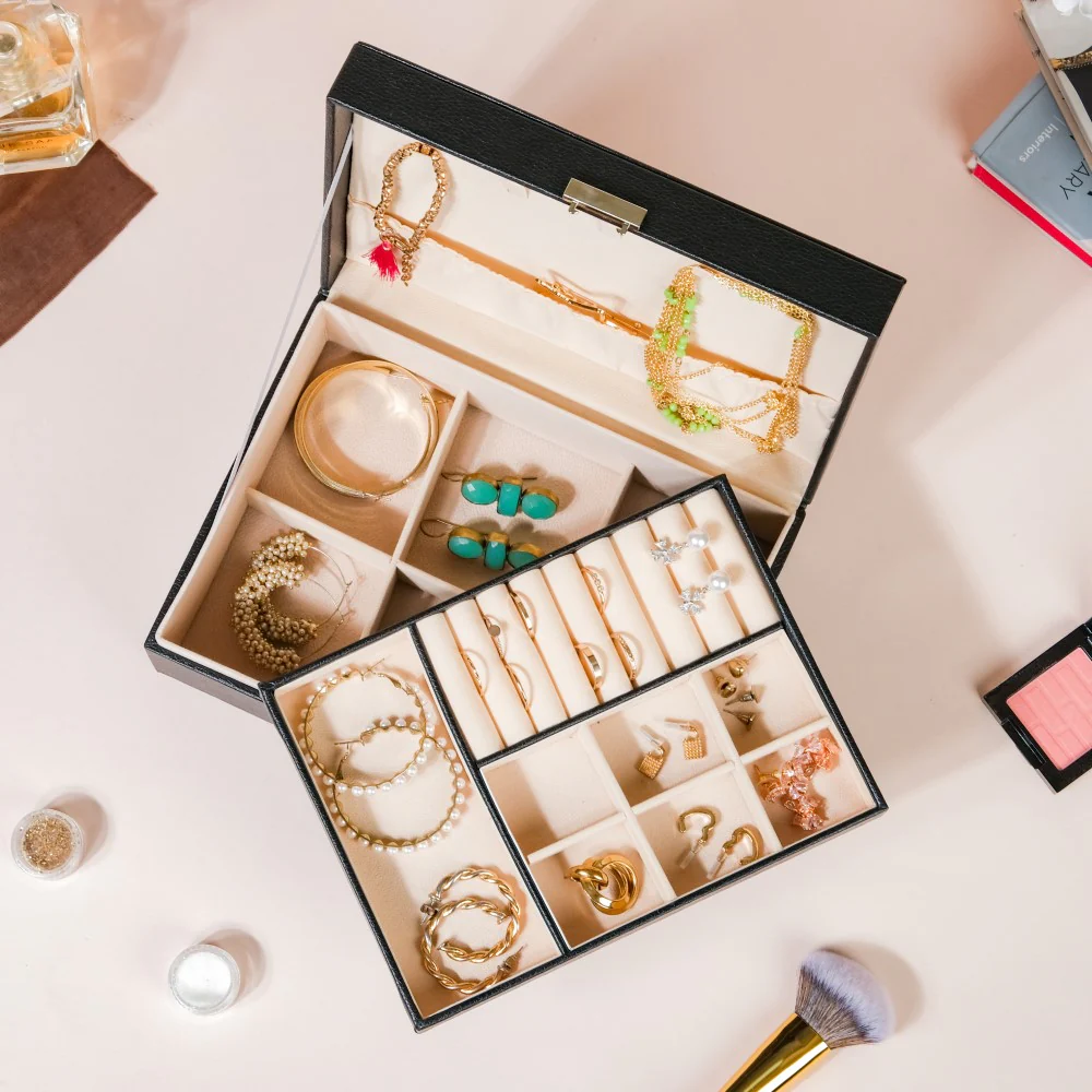 Portable Jewellery Organiser Black - Image 3