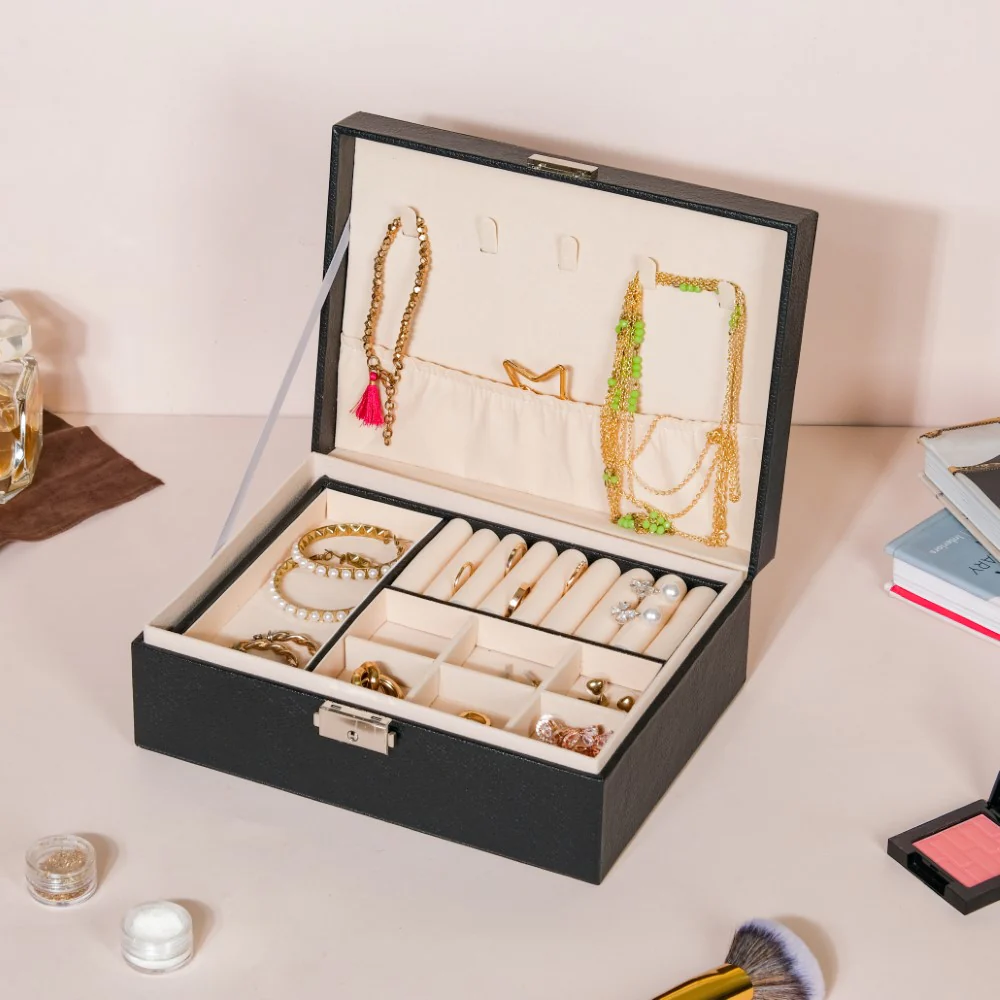 Portable Jewellery Organiser Black - Image 4