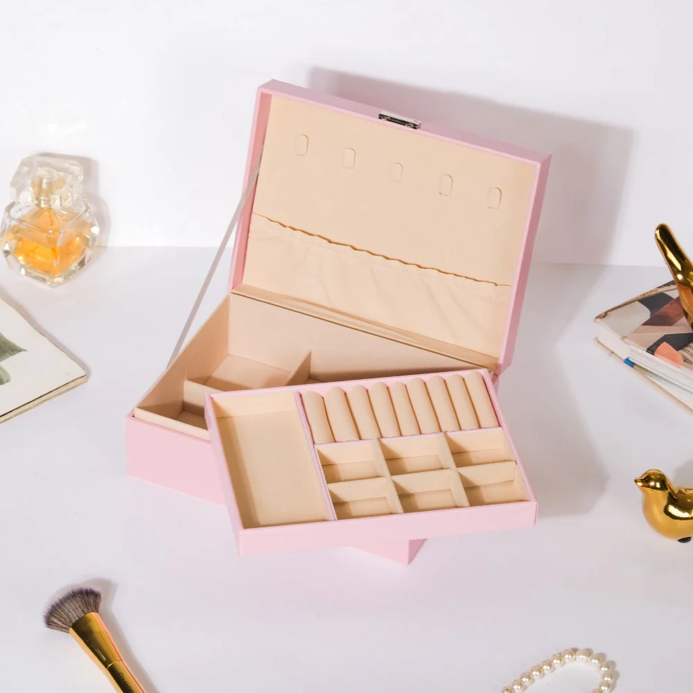 Portable Jewellery Organiser Pink - Image 6