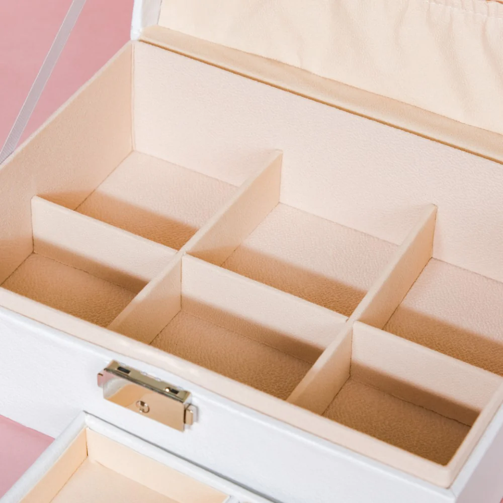 Portable Jewellery Organiser White - Image 11