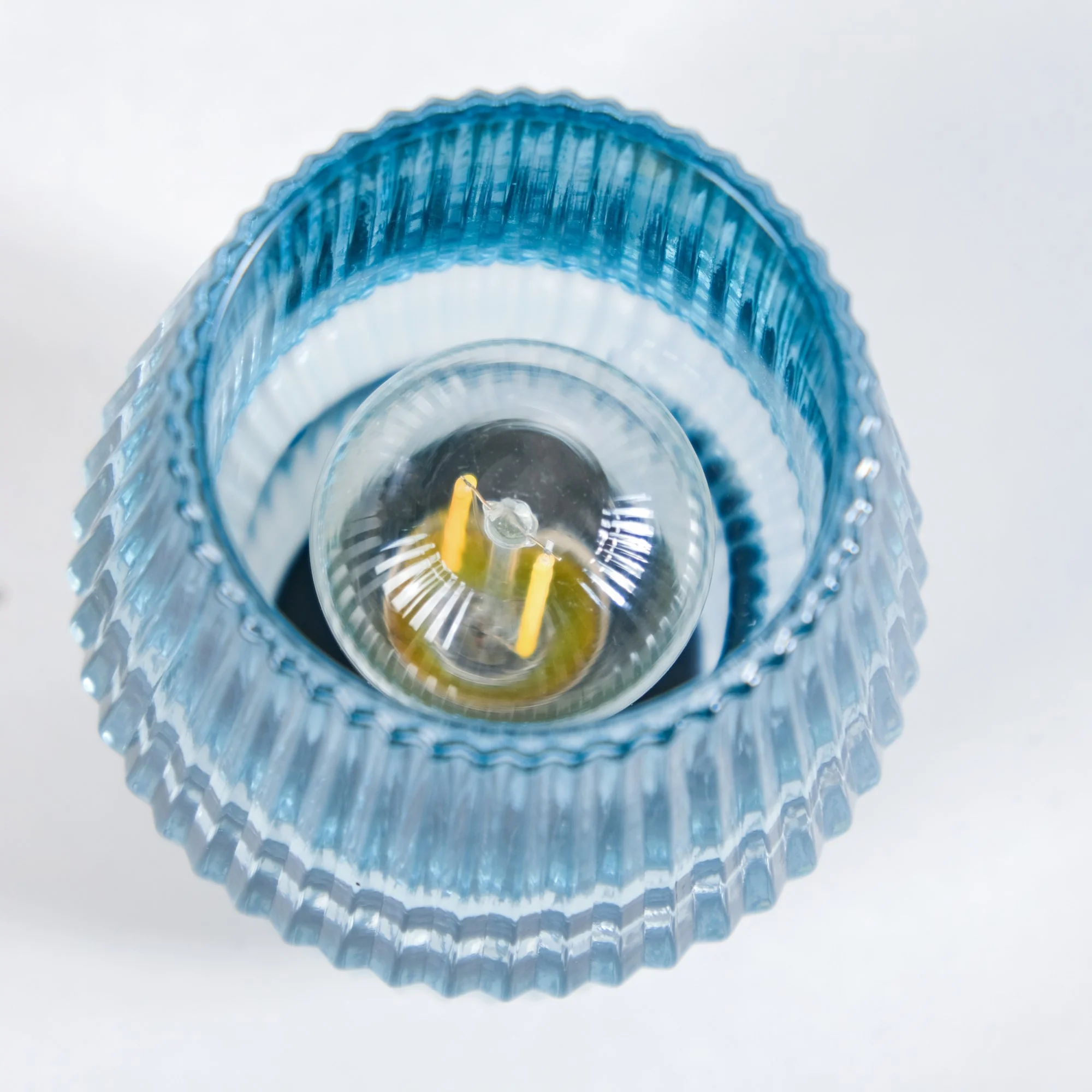 Portable LED Glass Table Lamp Blue - Image 6