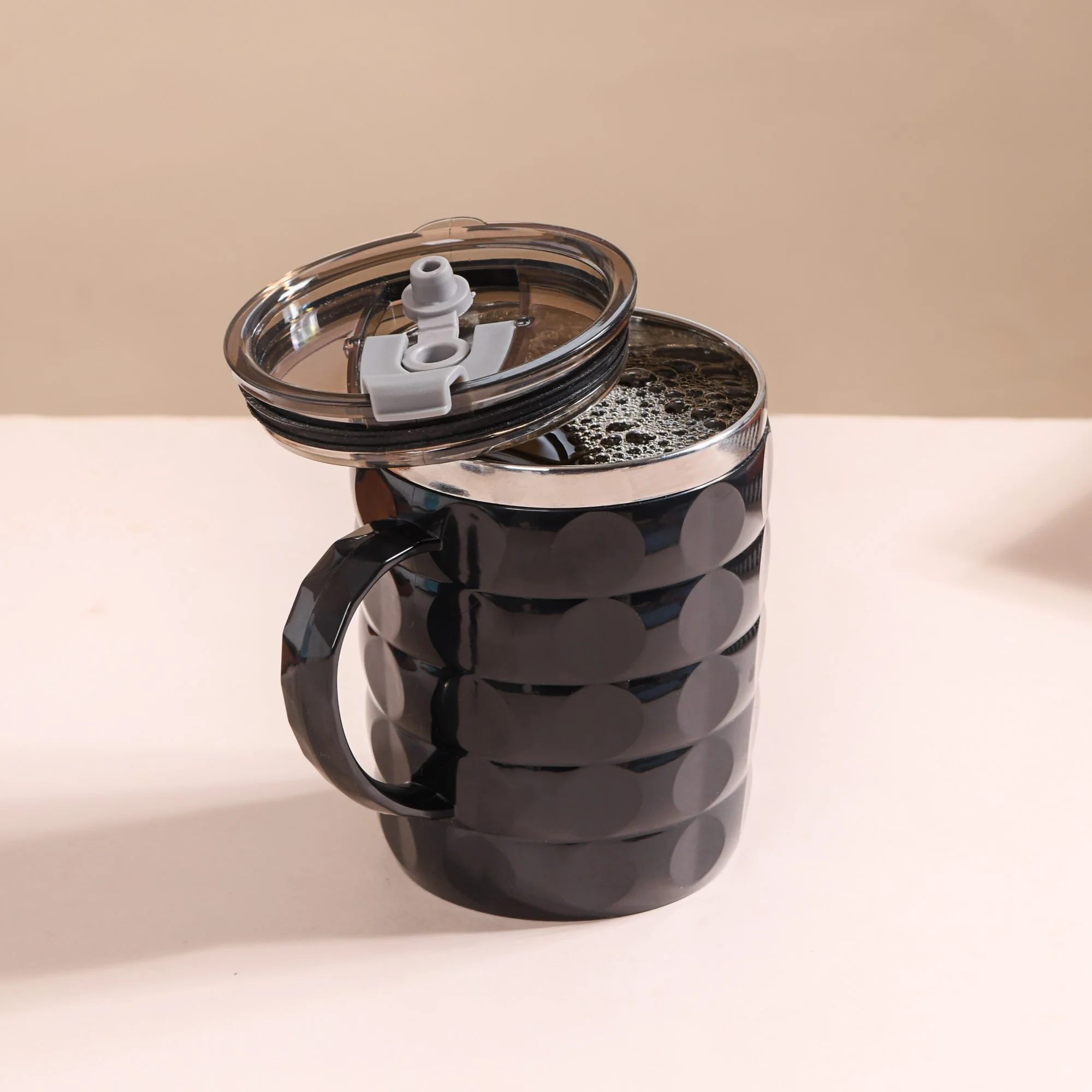 Portable Travel Mug For Couples Set Of 2 Black 400ml - Image 12