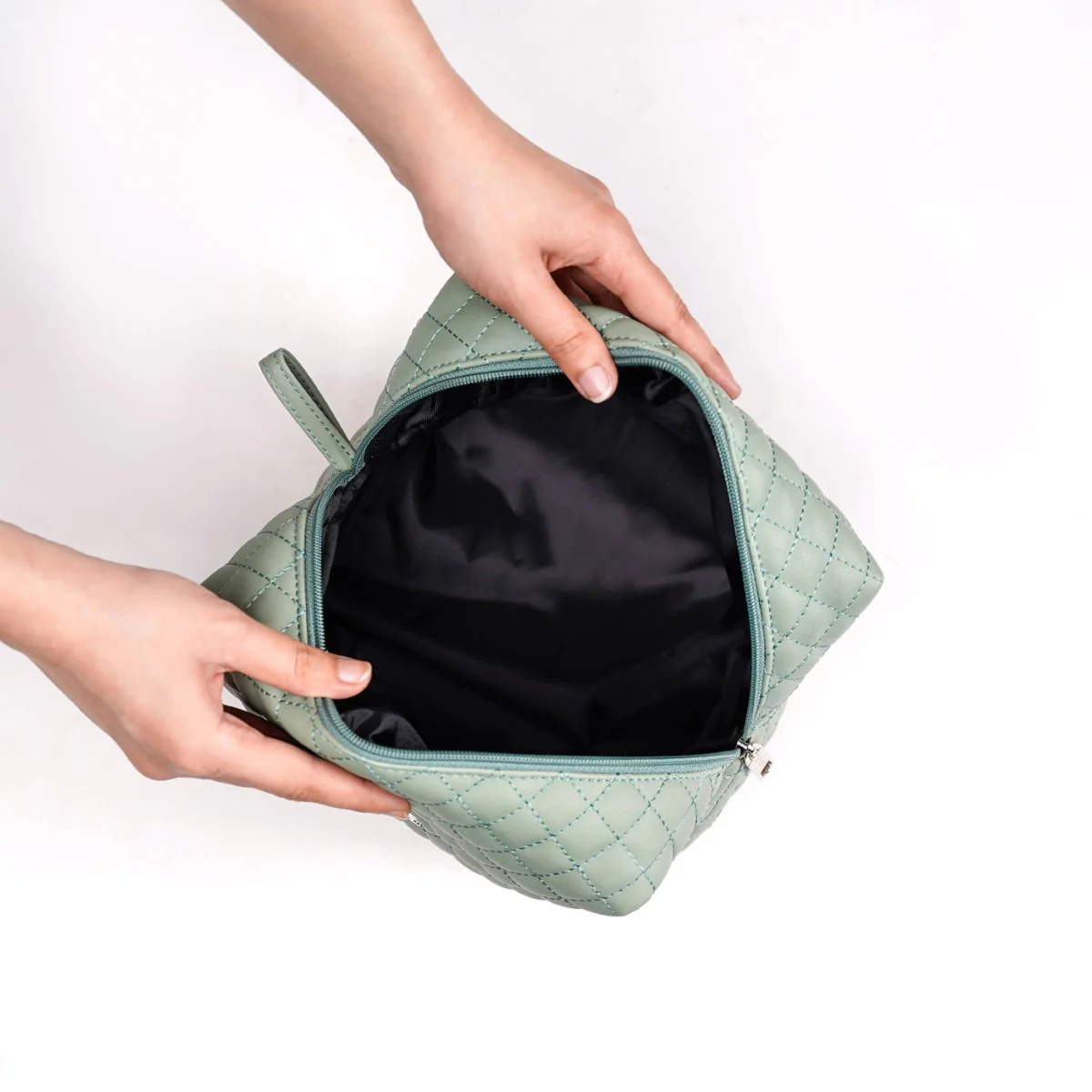 Portable Travel Pouches Set Of 3 Mint Green - Image 4
