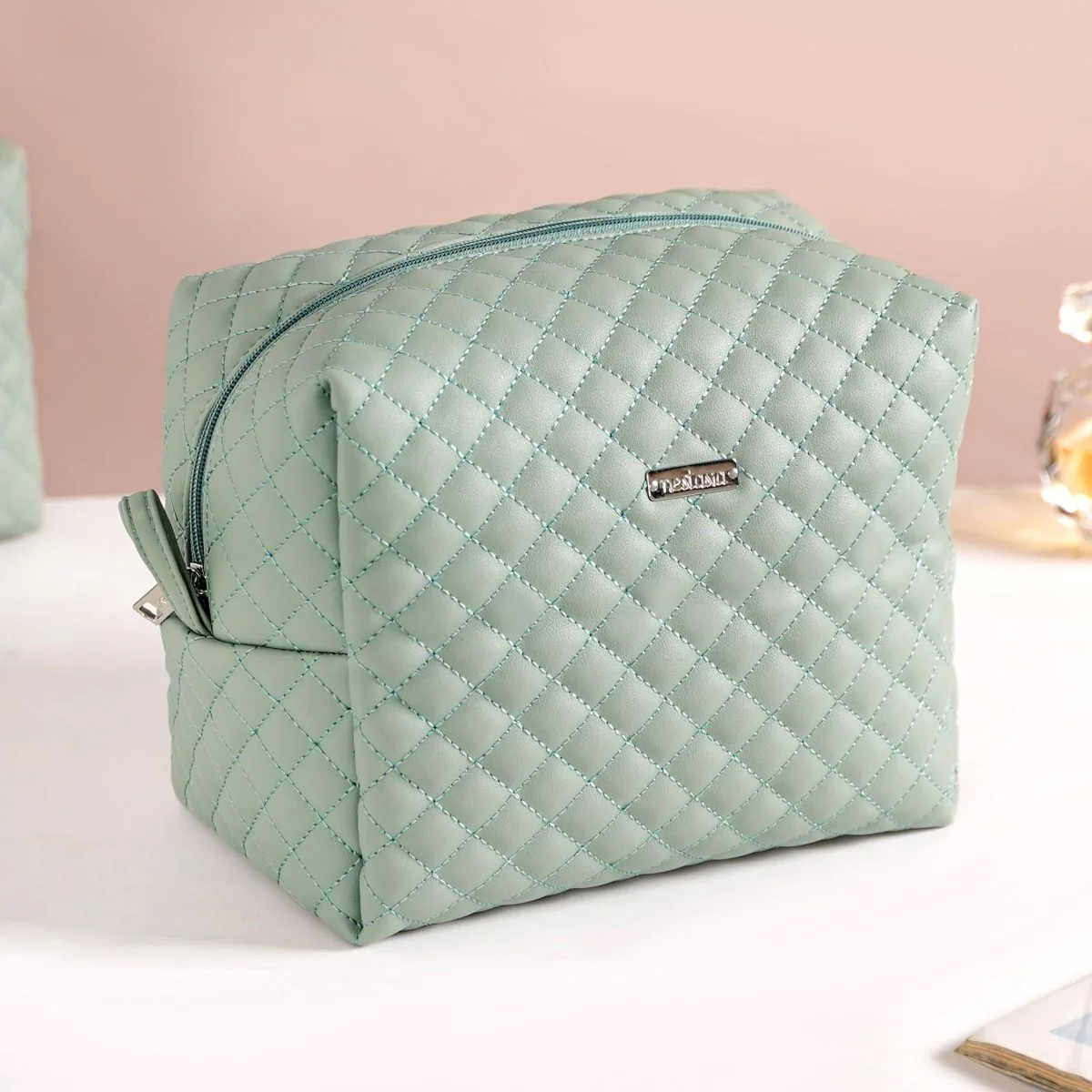 Portable Travel Pouches Set Of 3 Mint Green - Image 8