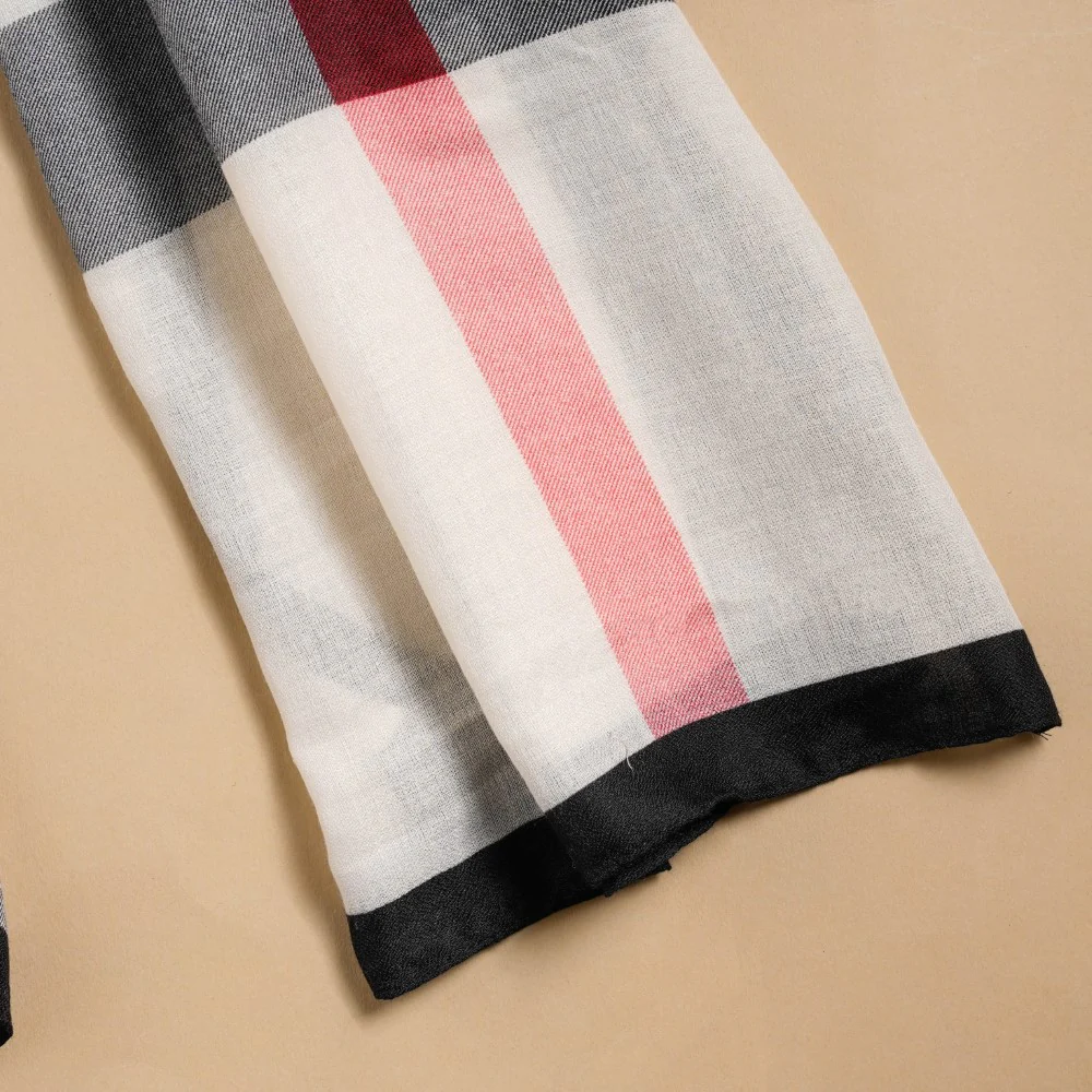 Posh Plaid Scarf Grey And Red - Image 8