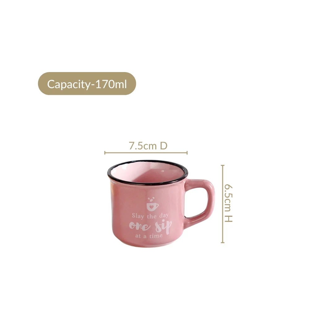 PourFect Mugs Set Of 4 Pink 170ml - Image 4