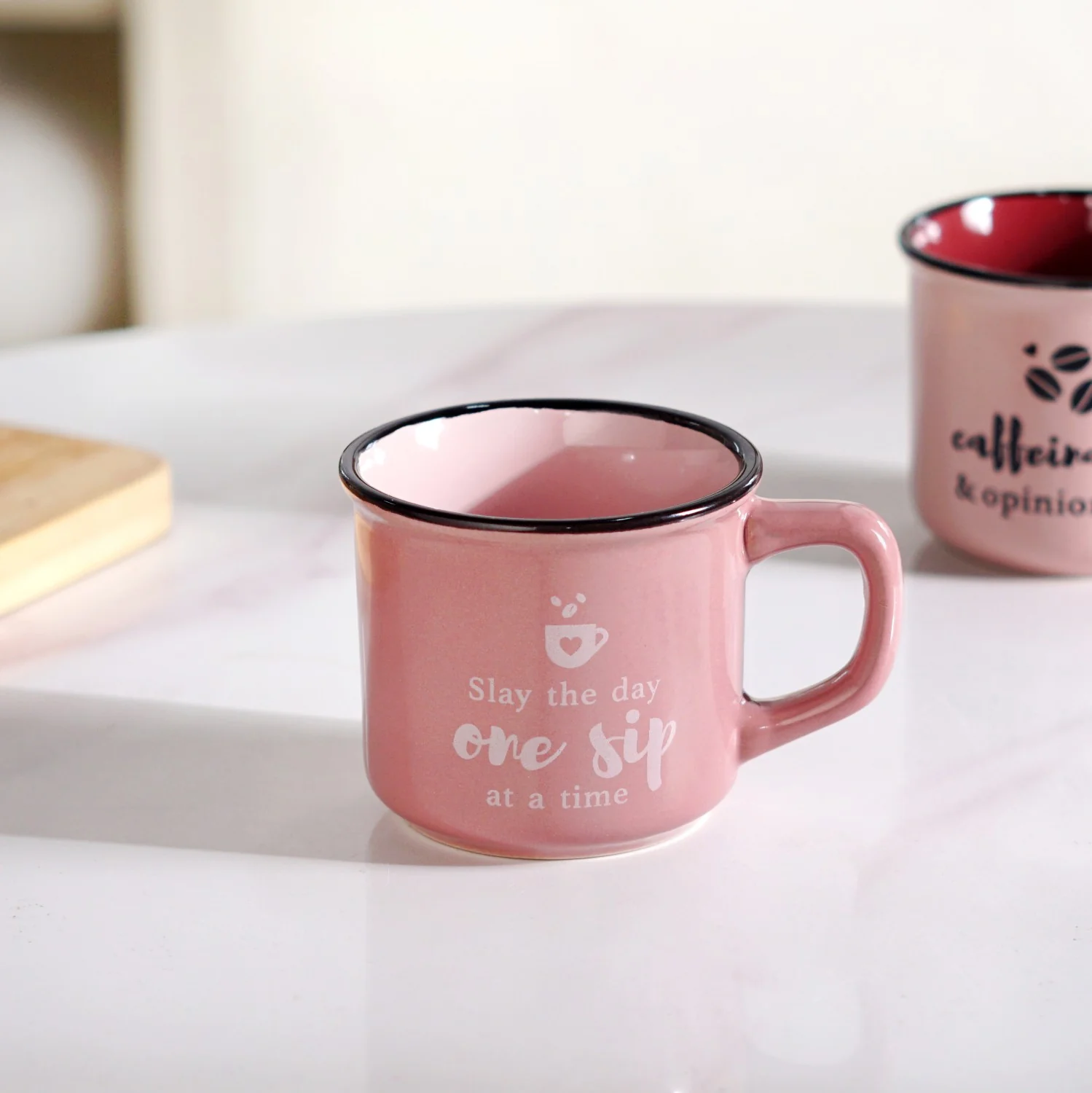 PourFect Mugs Set Of 4 Pink 170ml - Image 7