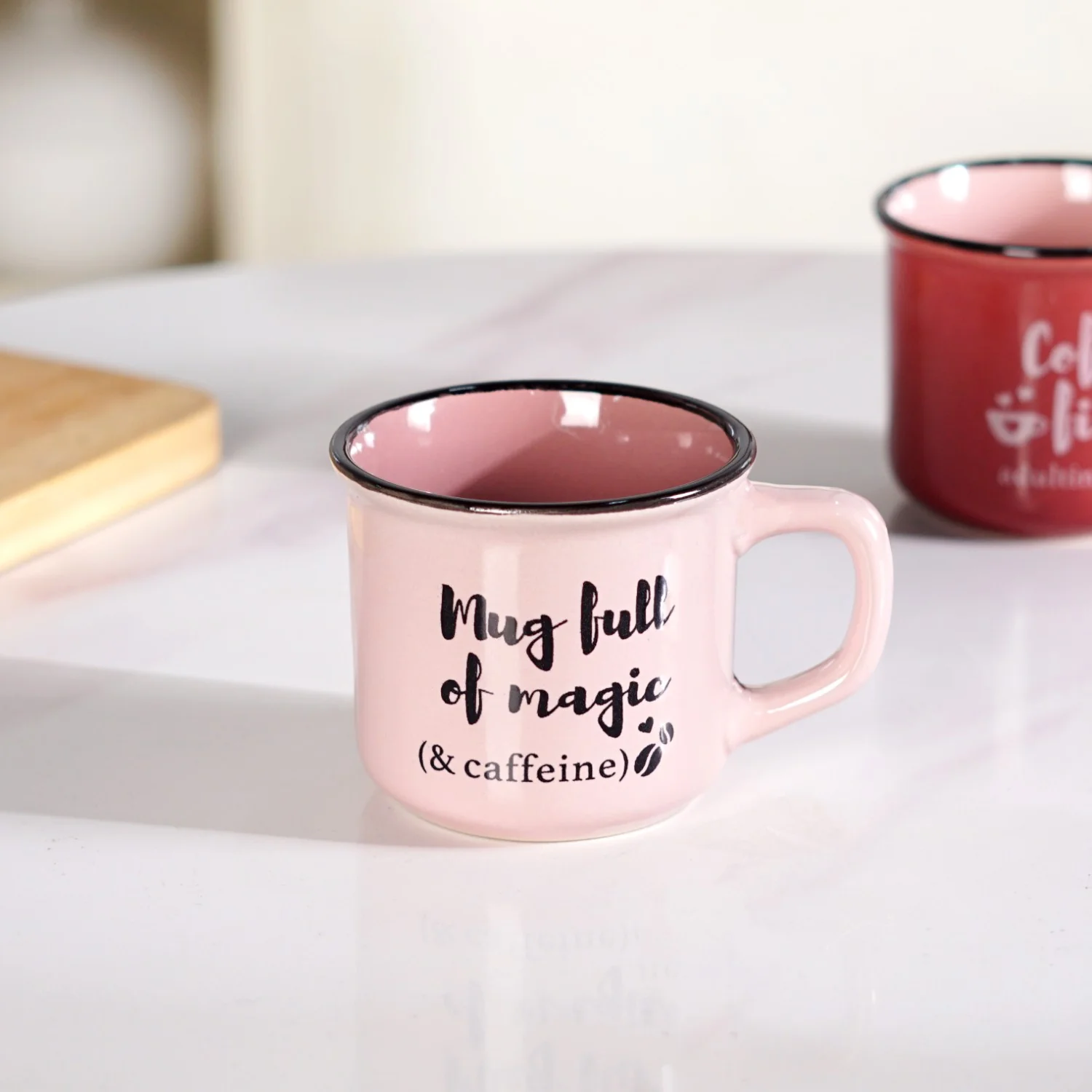 PourFect Mugs Set Of 4 Pink 170ml - Image 9