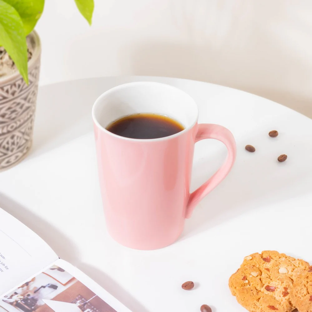 Powder Pink Ceramic Mug 350 ml - Image 2