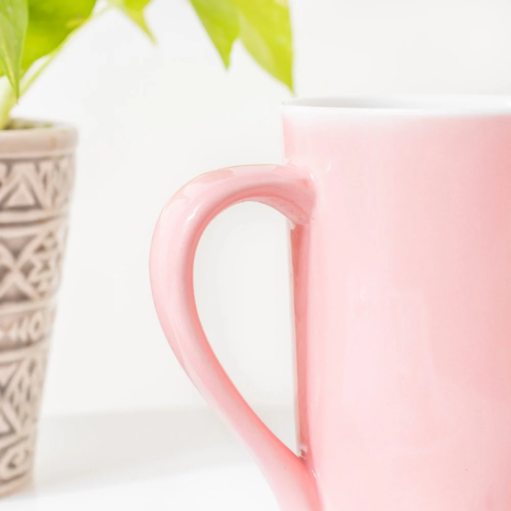 Powder Pink Ceramic Mug 350 ml - Image 5