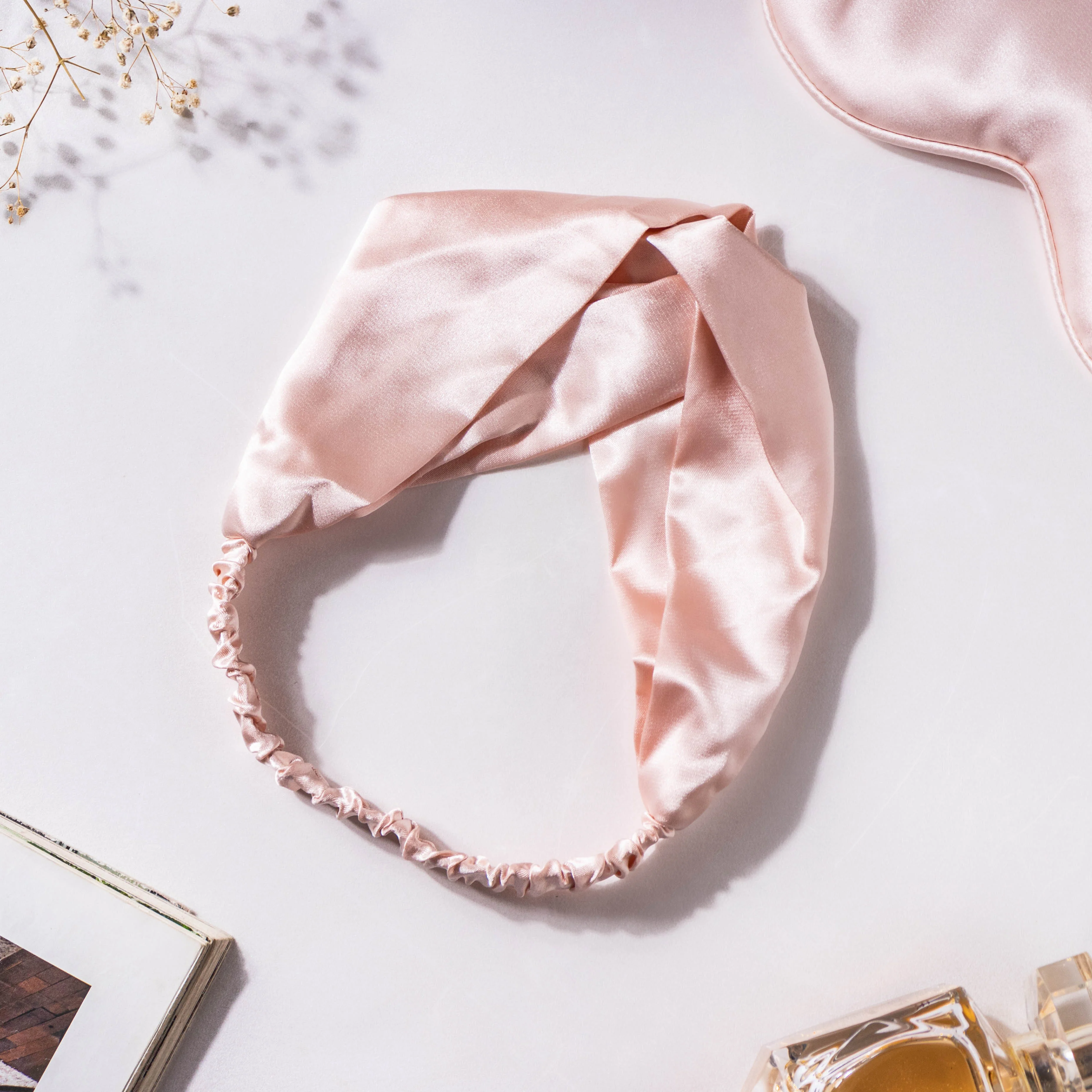 Precious Peach Satin Sleep Care Set of 4 - Image 4