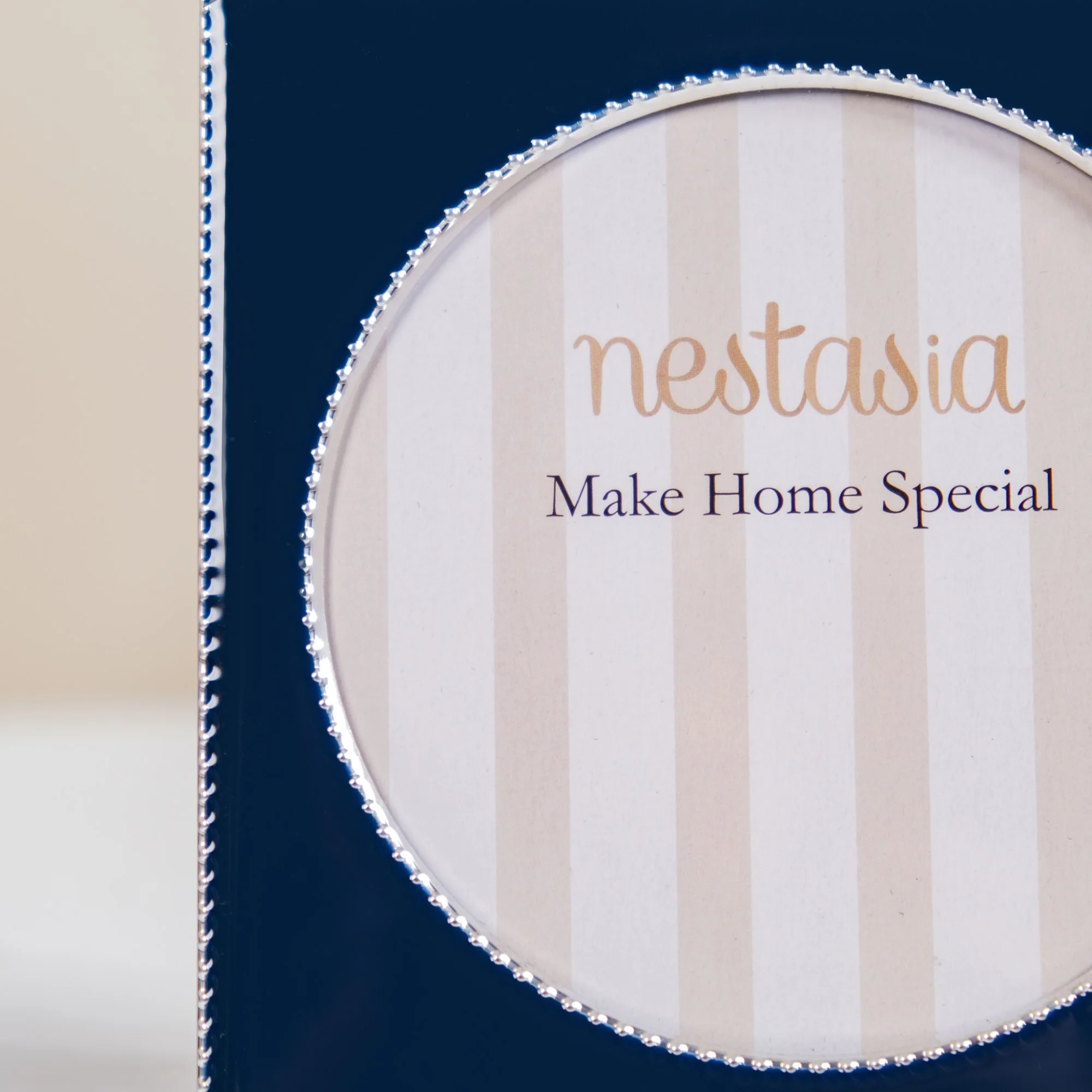 Premium Round Photo Frame Navy Blue 5"x5" - Image 7