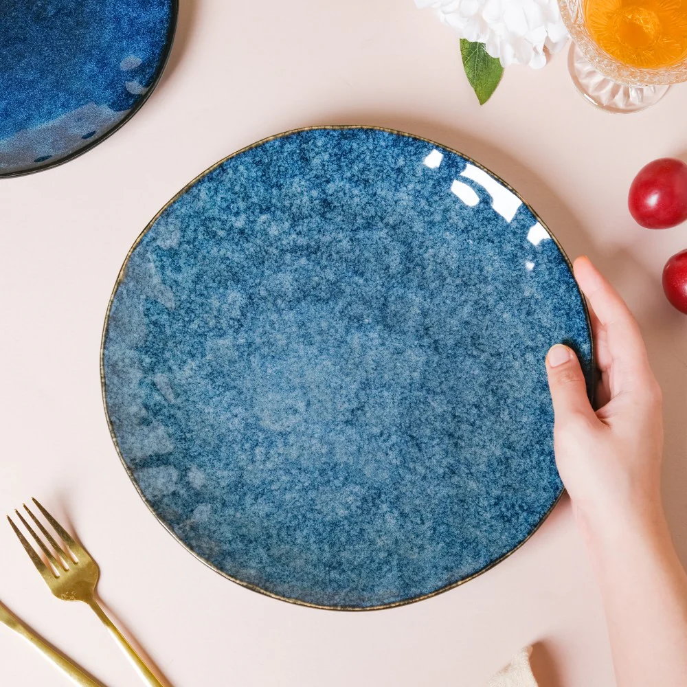Sapphire Ceramic Dinner Plate Blue 10 Inch - Image 2