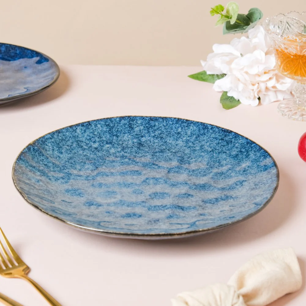 Sapphire Ceramic Dinner Plate Blue 10 Inch - Image 3