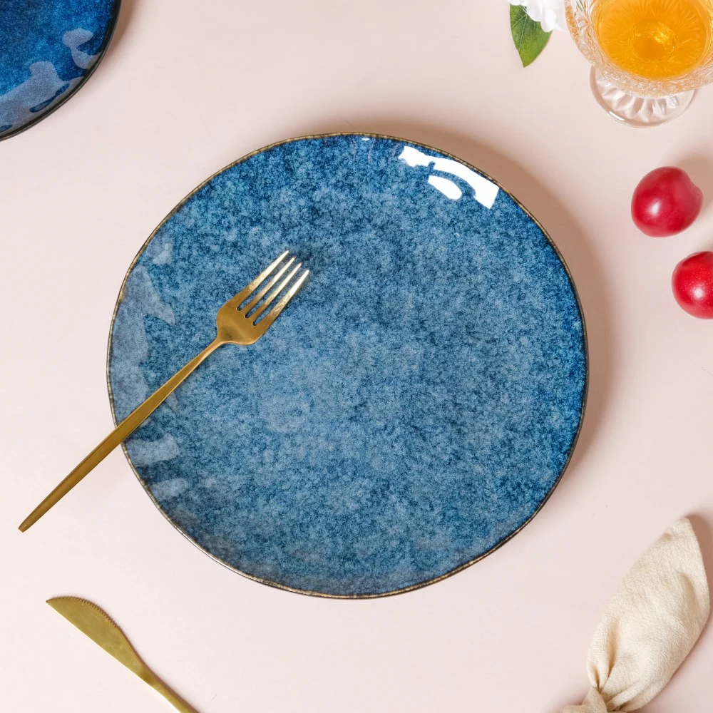 Sapphire Ceramic Dinner Plate Blue 10 Inch - Image 5