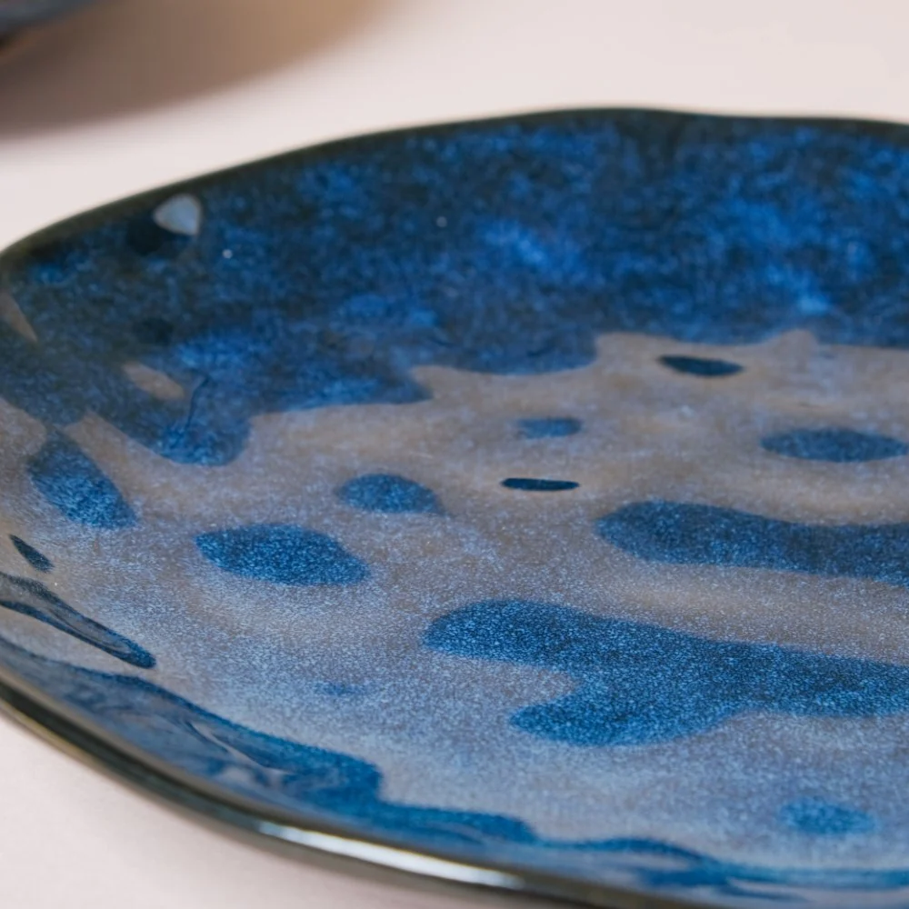 Sapphire Ceramic Dinner Plate Blue 10 Inch - Image 7