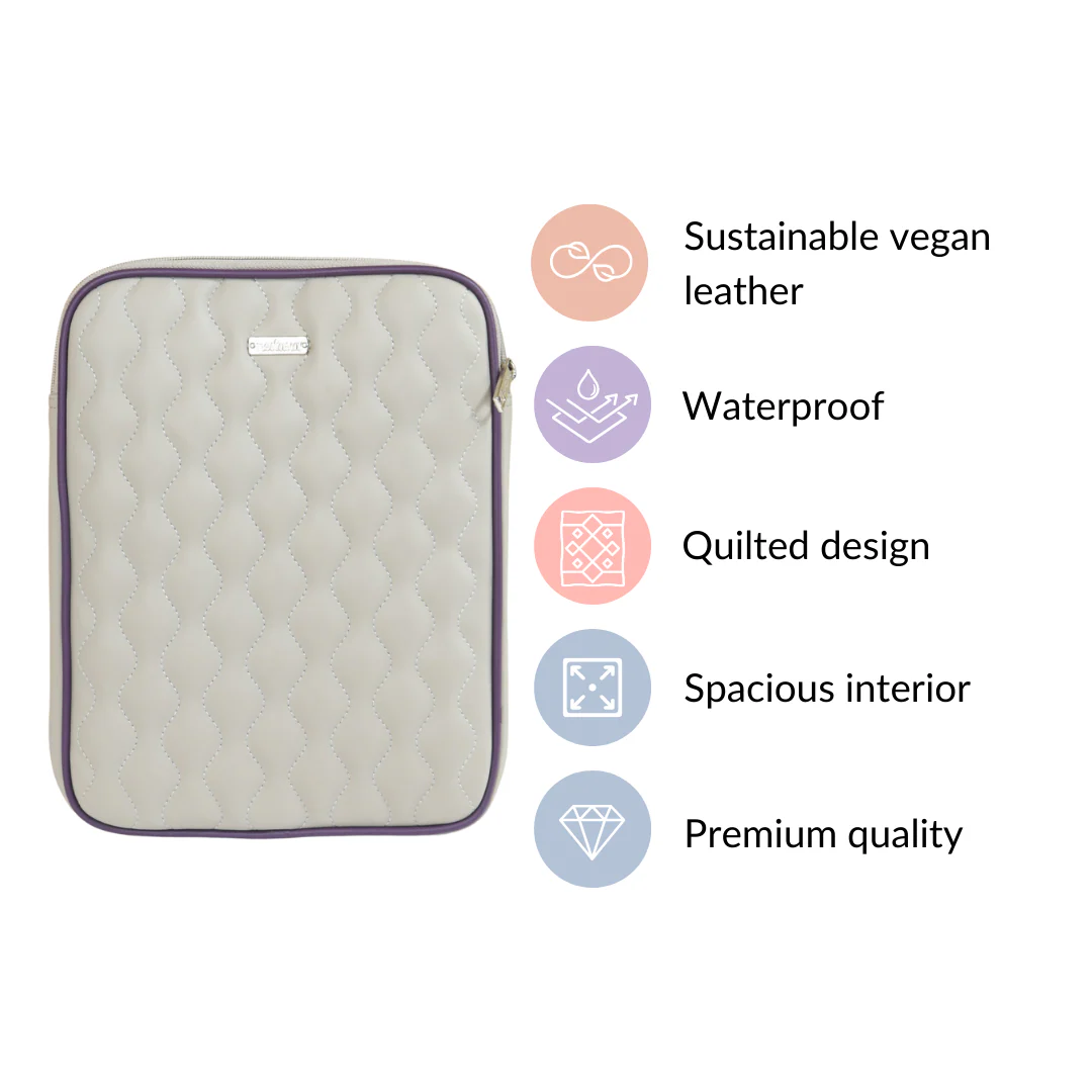 Premium Vegan Leather iPad Cover Grey - Image 5