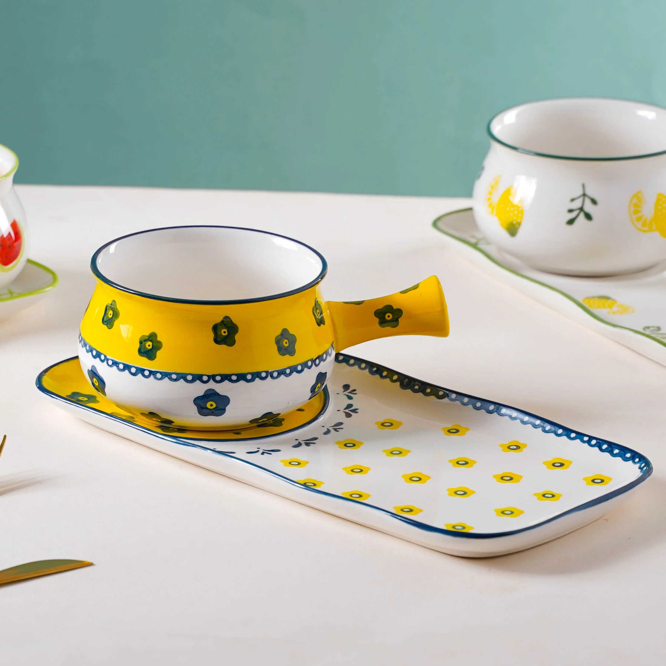 Printed Pot and Plate Set - Image 6