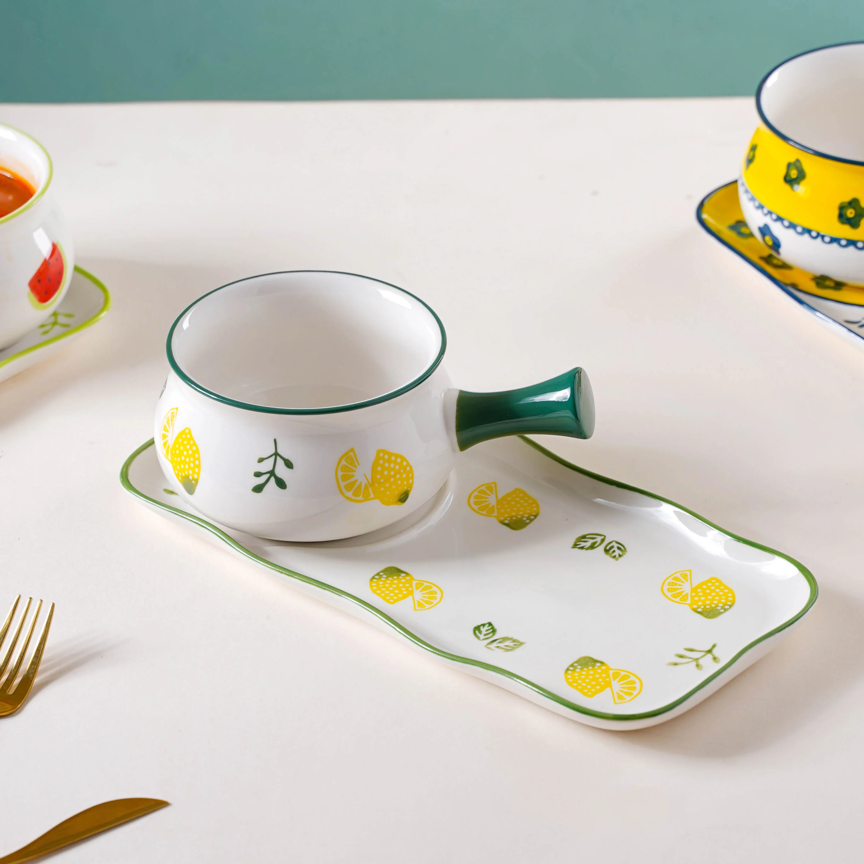 Printed Pot and Plate Set - Image 8