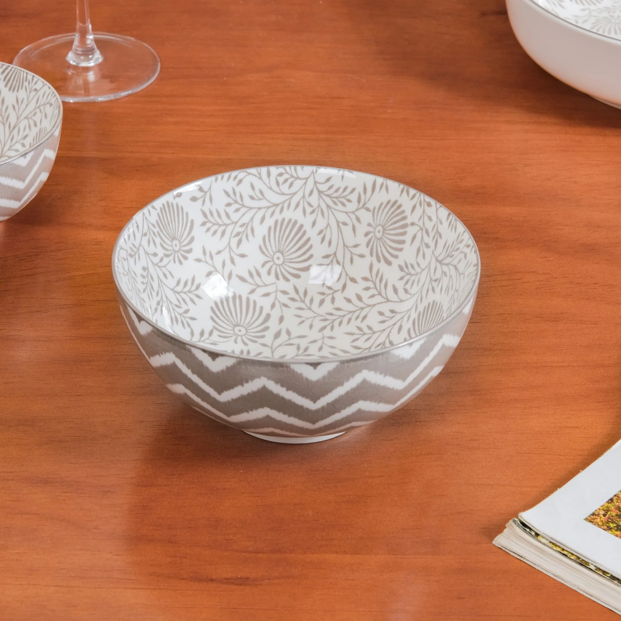 Printed Square Plates 24 Piece Dinner Set For 6 - Image 11