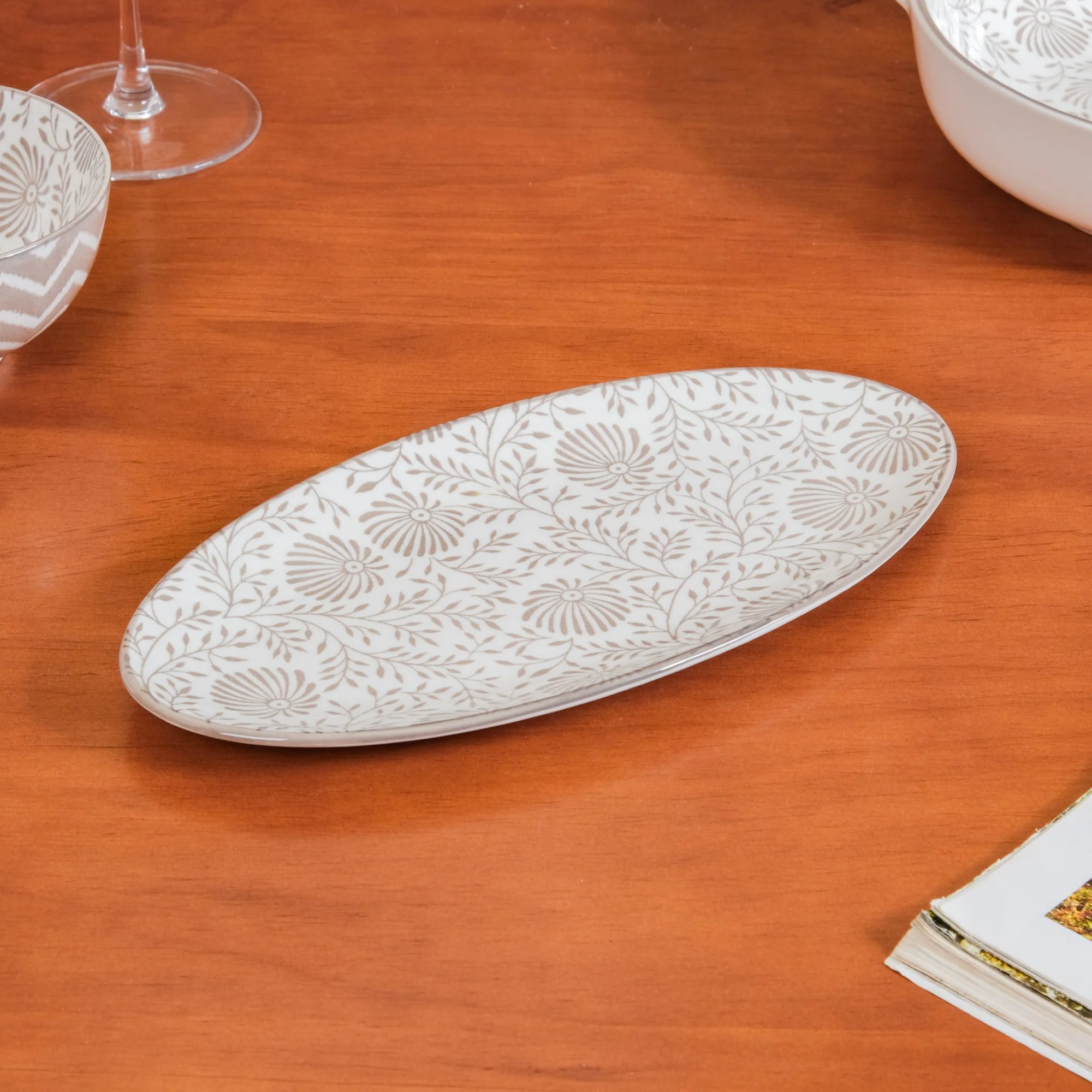 Printed Square Plates 24 Piece Dinner Set For 6 - Image 19