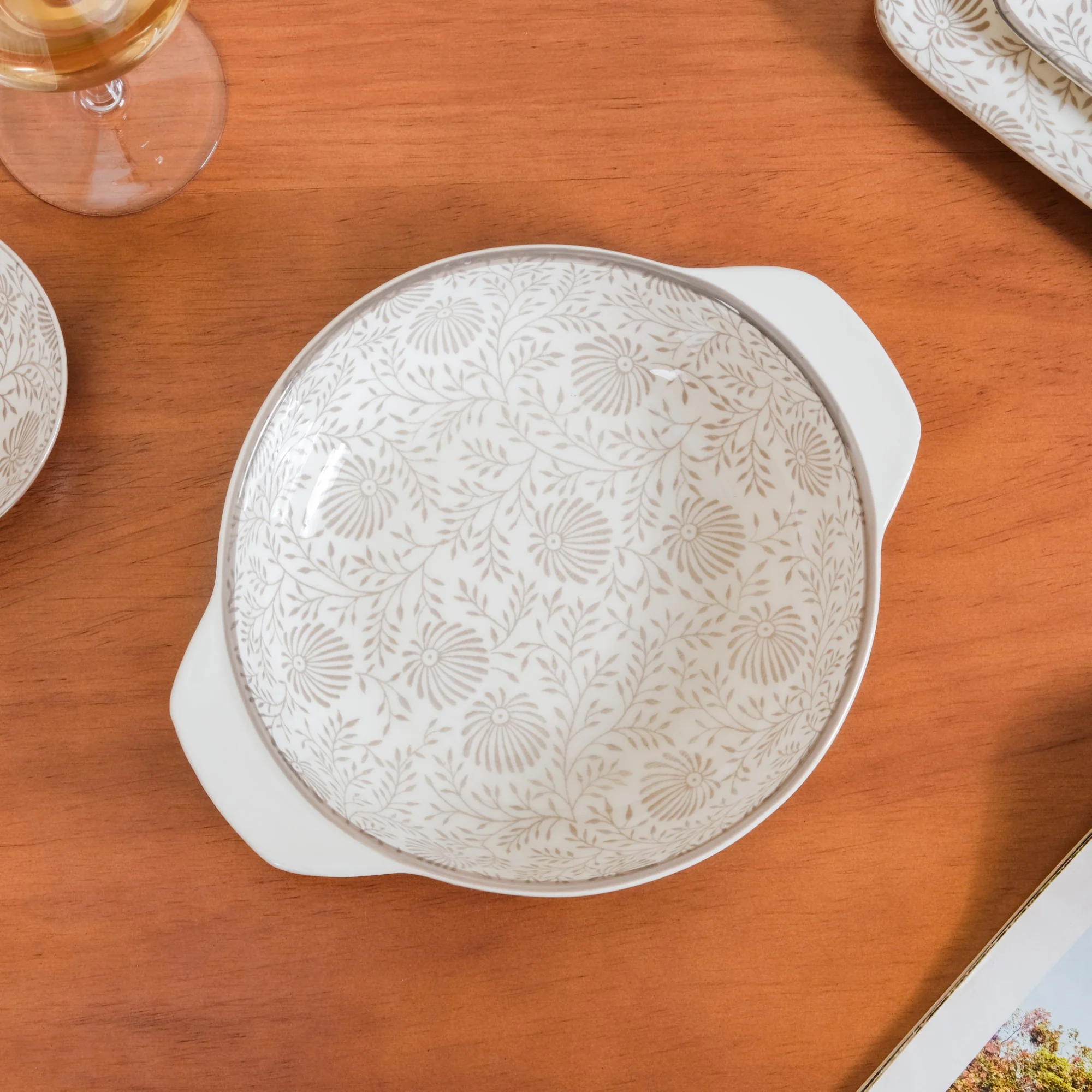 Printed Square Plates 24 Piece Dinner Set For 6 - Image 22