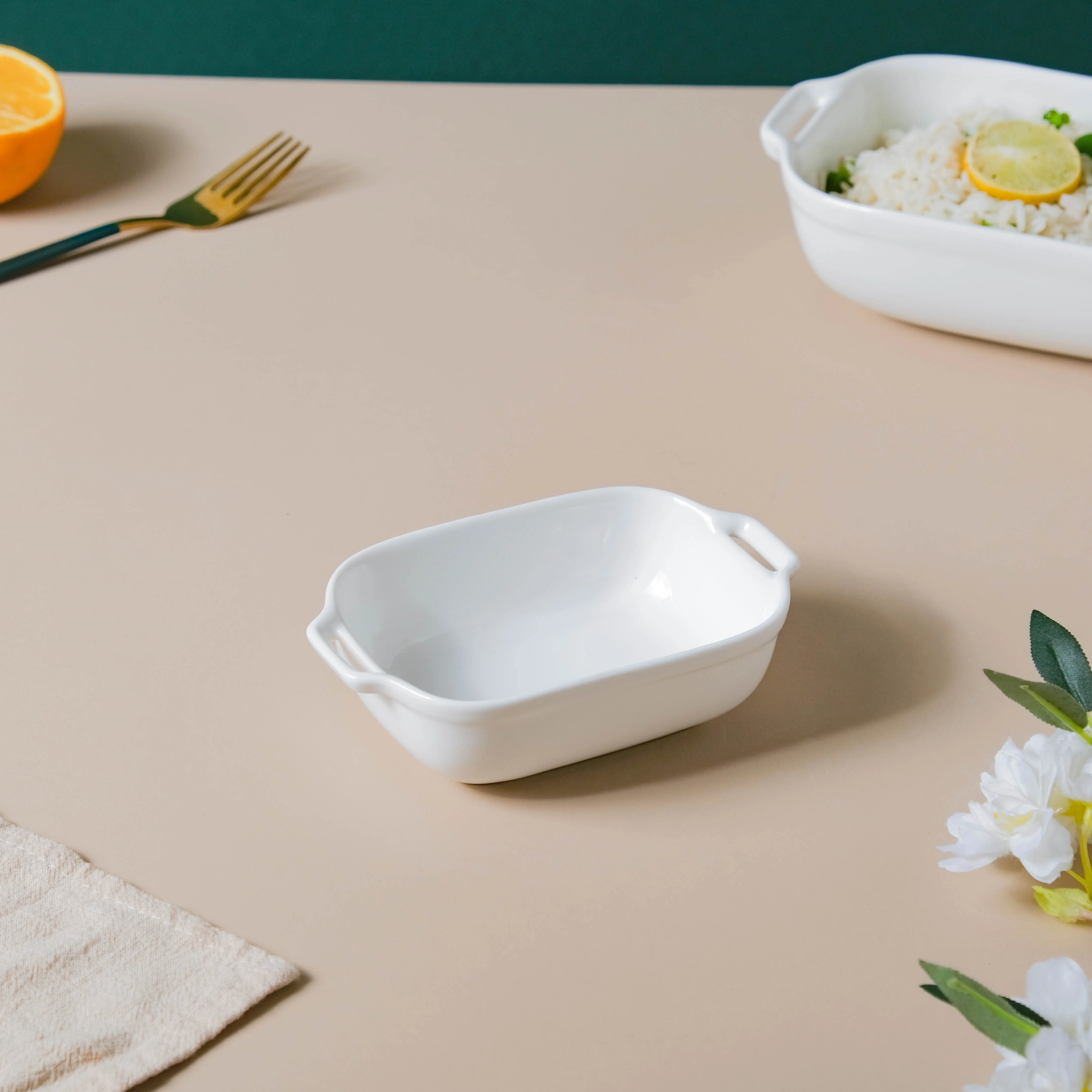 Pristine White Baking Dish Small - Image 5