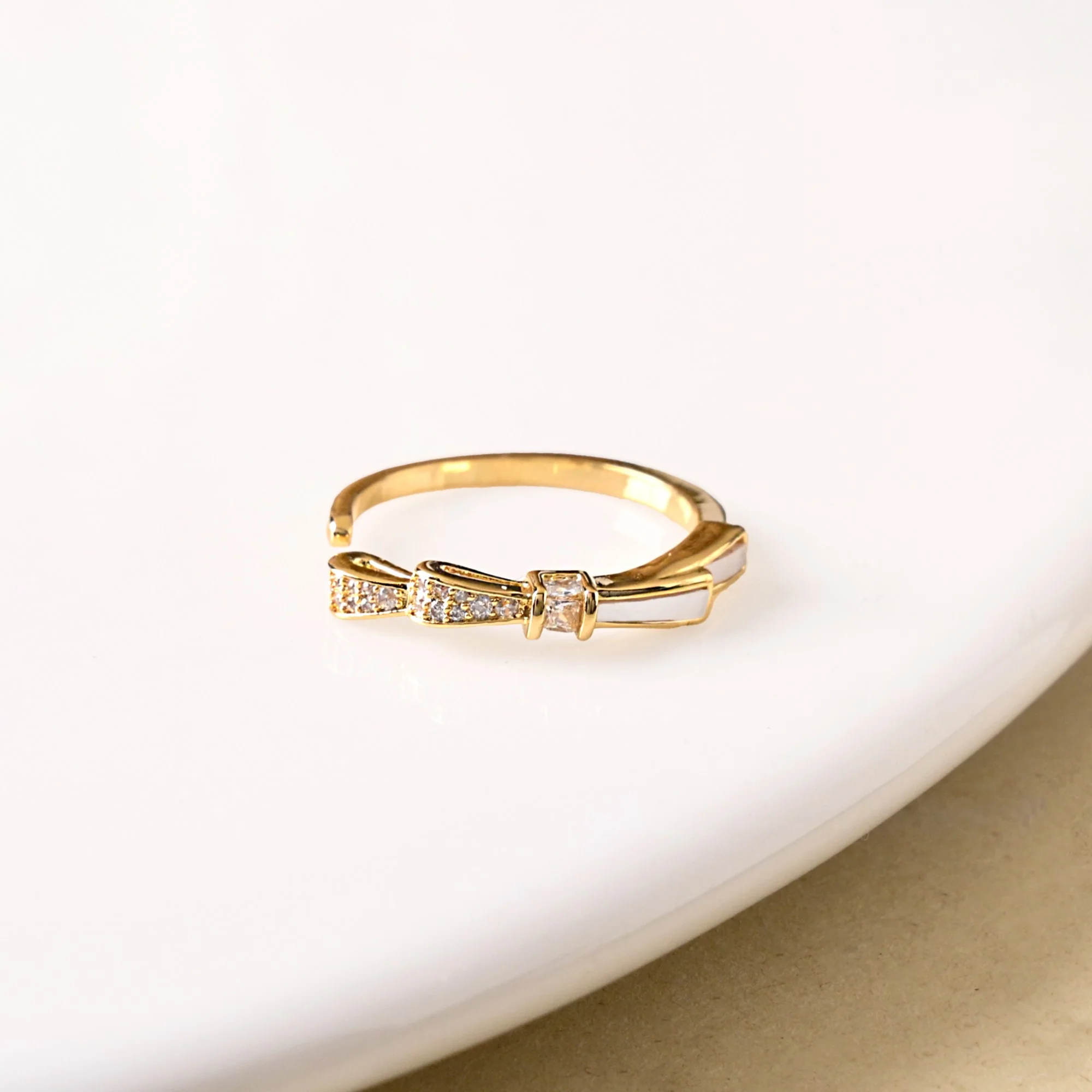 Promise Ribbon Gold Ring - Image 5