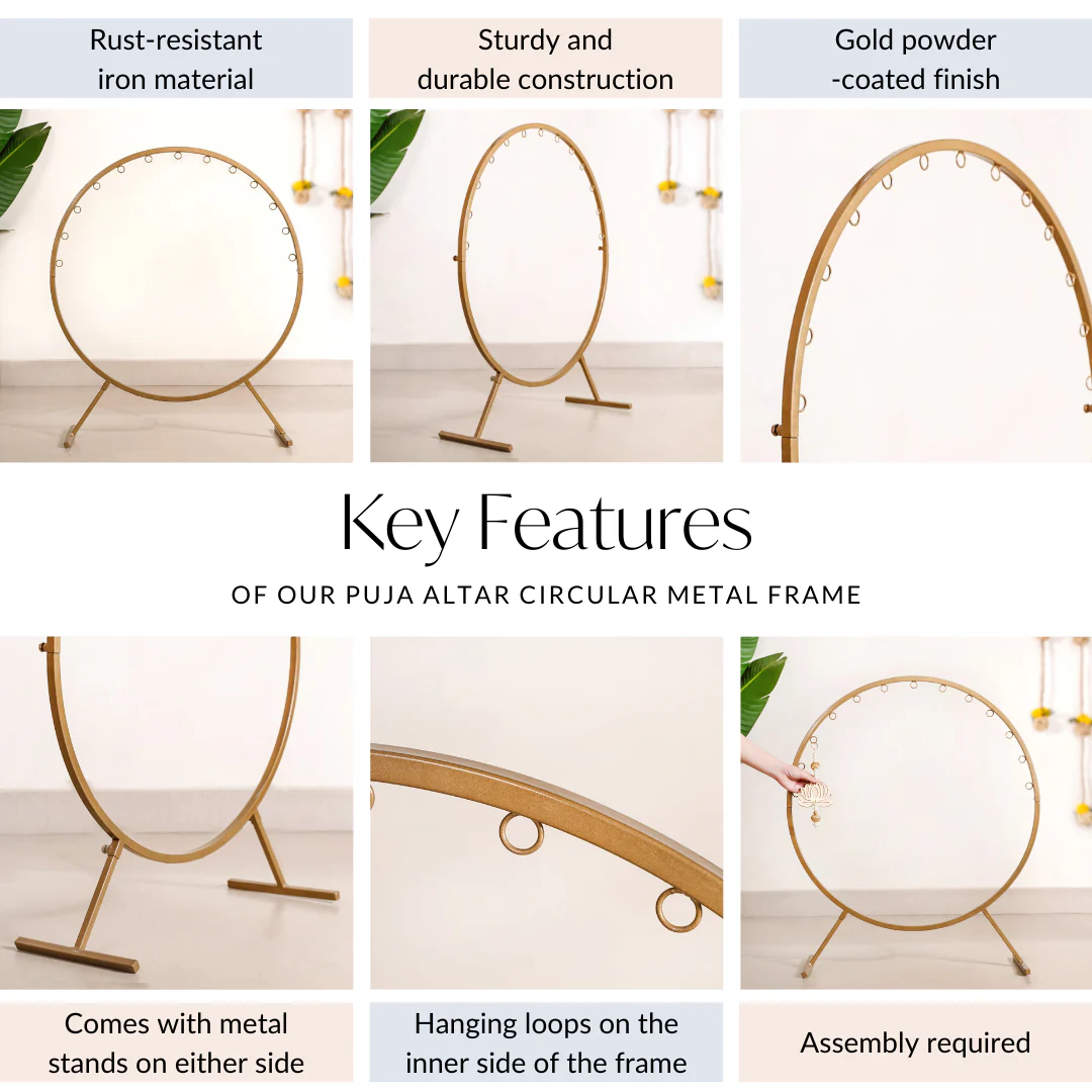 Puja Decoration Circular Metal Frame 39 Inch - Image 5