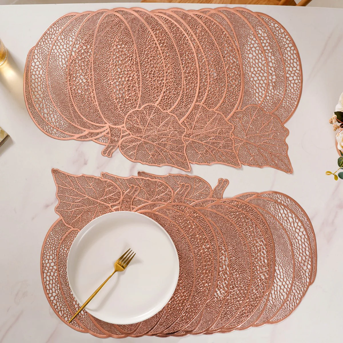 Pumpkin Rose Gold Tablemat Set Of 6 - Image 2