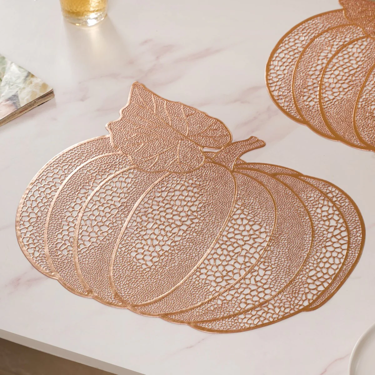 Pumpkin Rose Gold Tablemat Set Of 6 - Image 9
