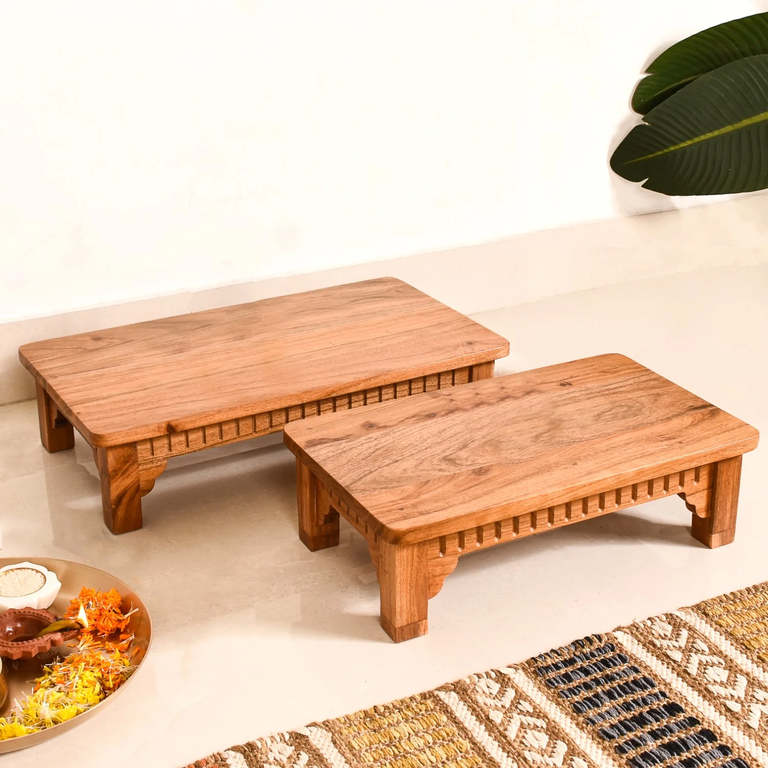 Pure Acacia Wooden Riser Set Of 2 - Image 10