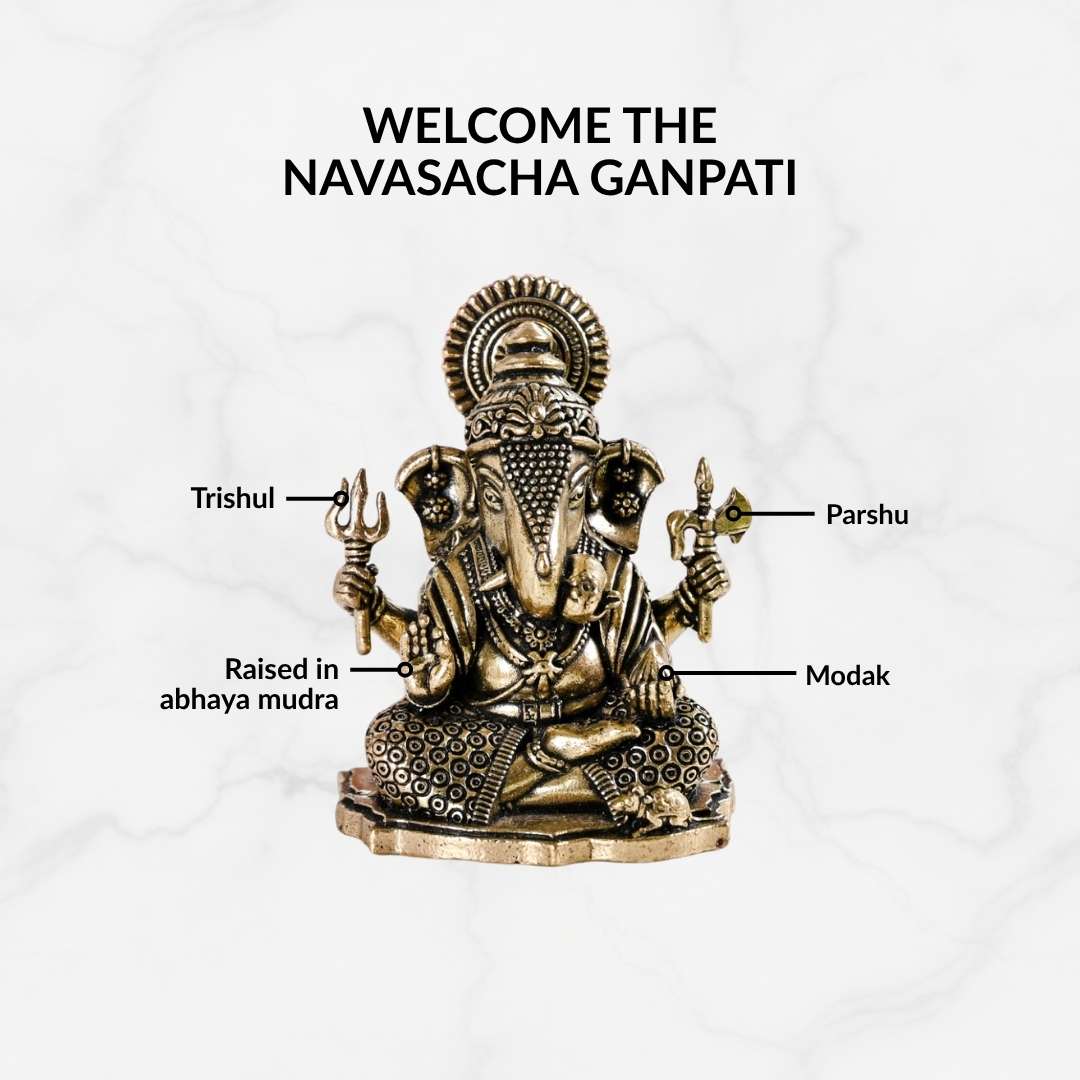 Pure Brass Ganesh Idol With Gift Box 5cm - Image 5