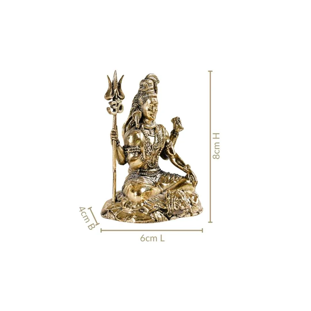 Pure Brass Shiv Mahadev Idol With Gift Box 8cm - Image 3