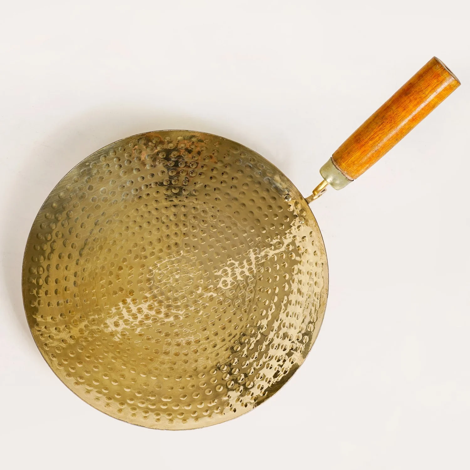 Pure Brass Tawa With Wooden Handle - Image 10