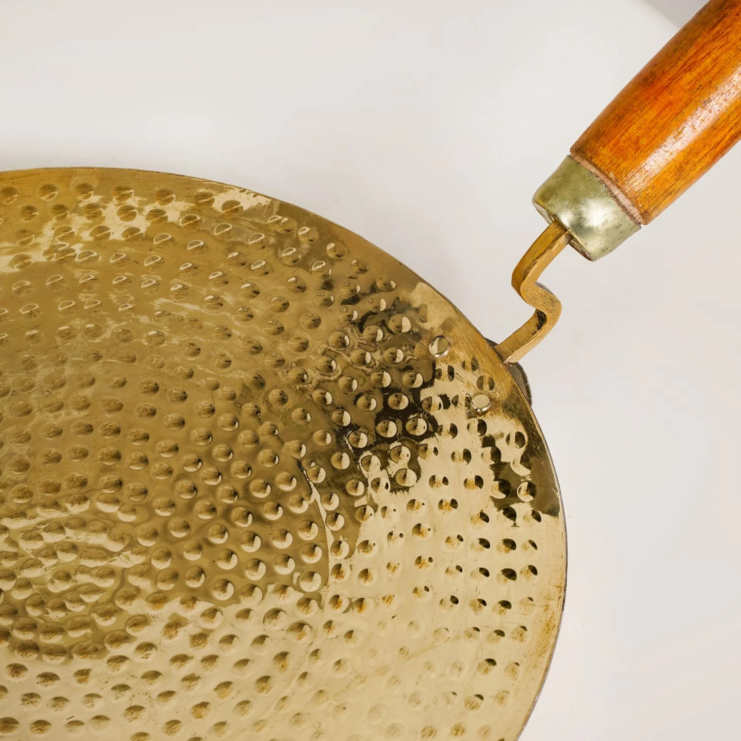 Pure Brass Tawa With Wooden Handle - Image 9