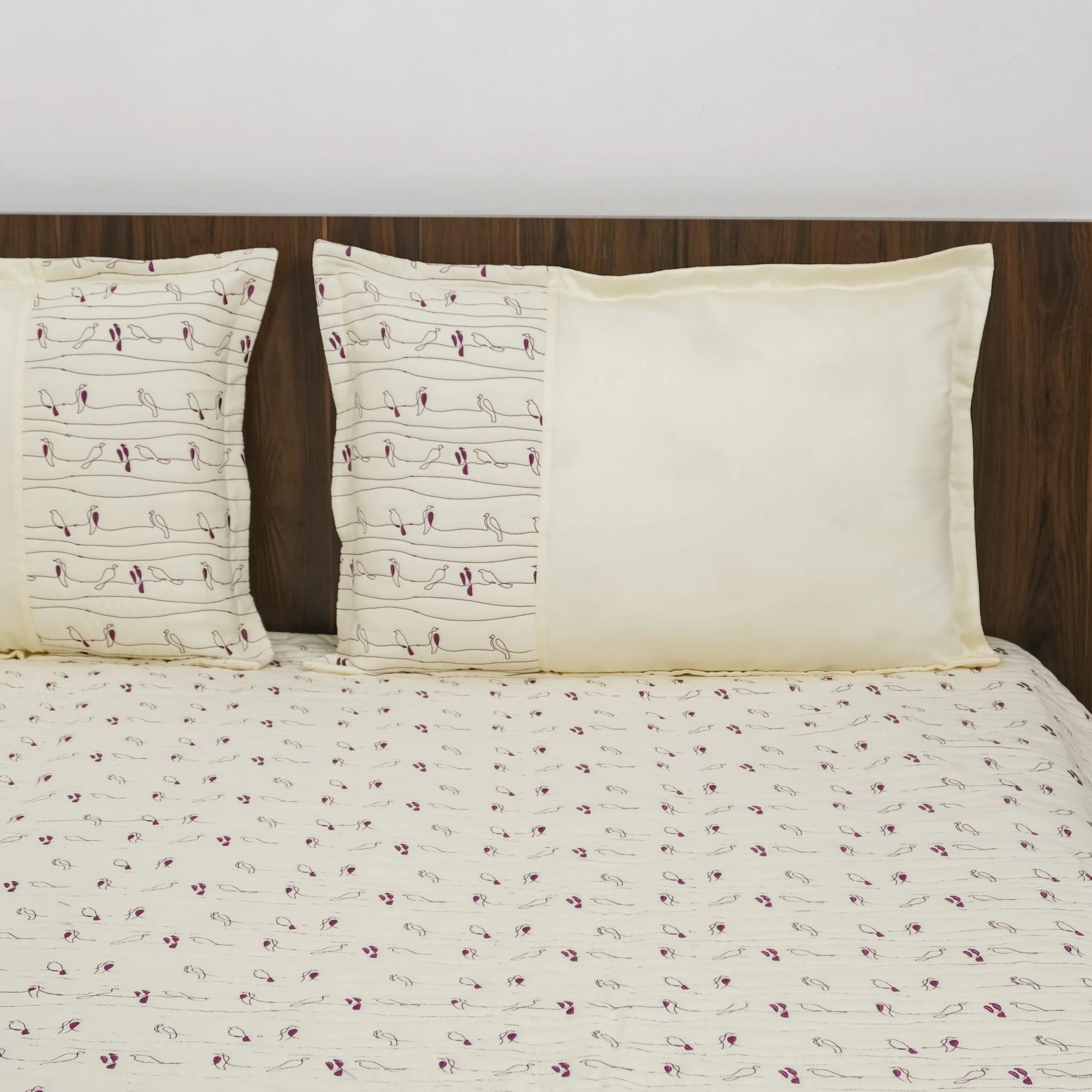 Pure Cotton King Size Bed Cover Off White - Image 9