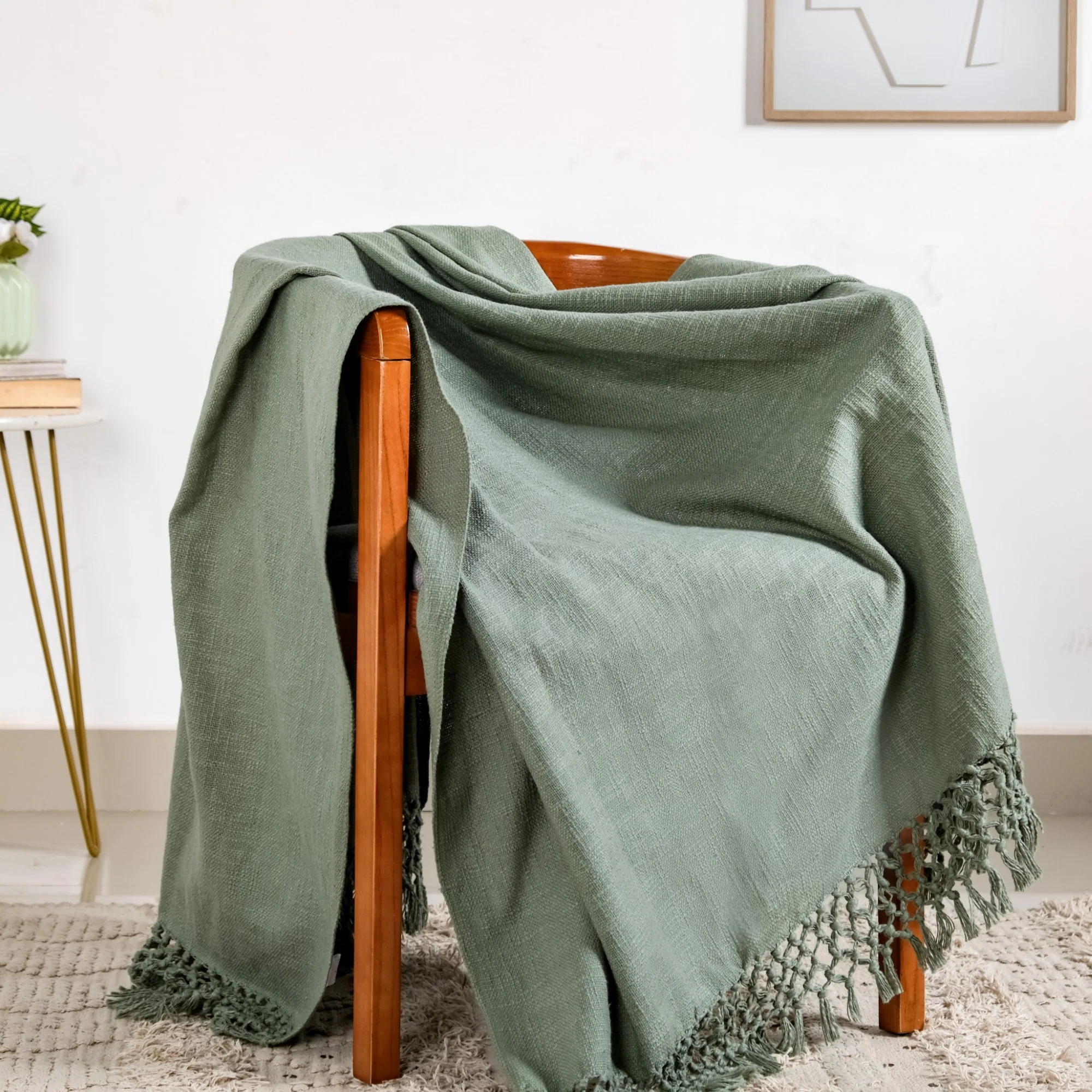 Pure Cotton Woven Throw Blanket - Image 6