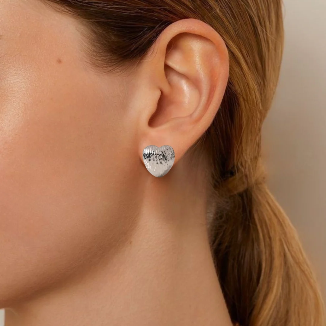 Pure Heart Studs Silver - Image 2
