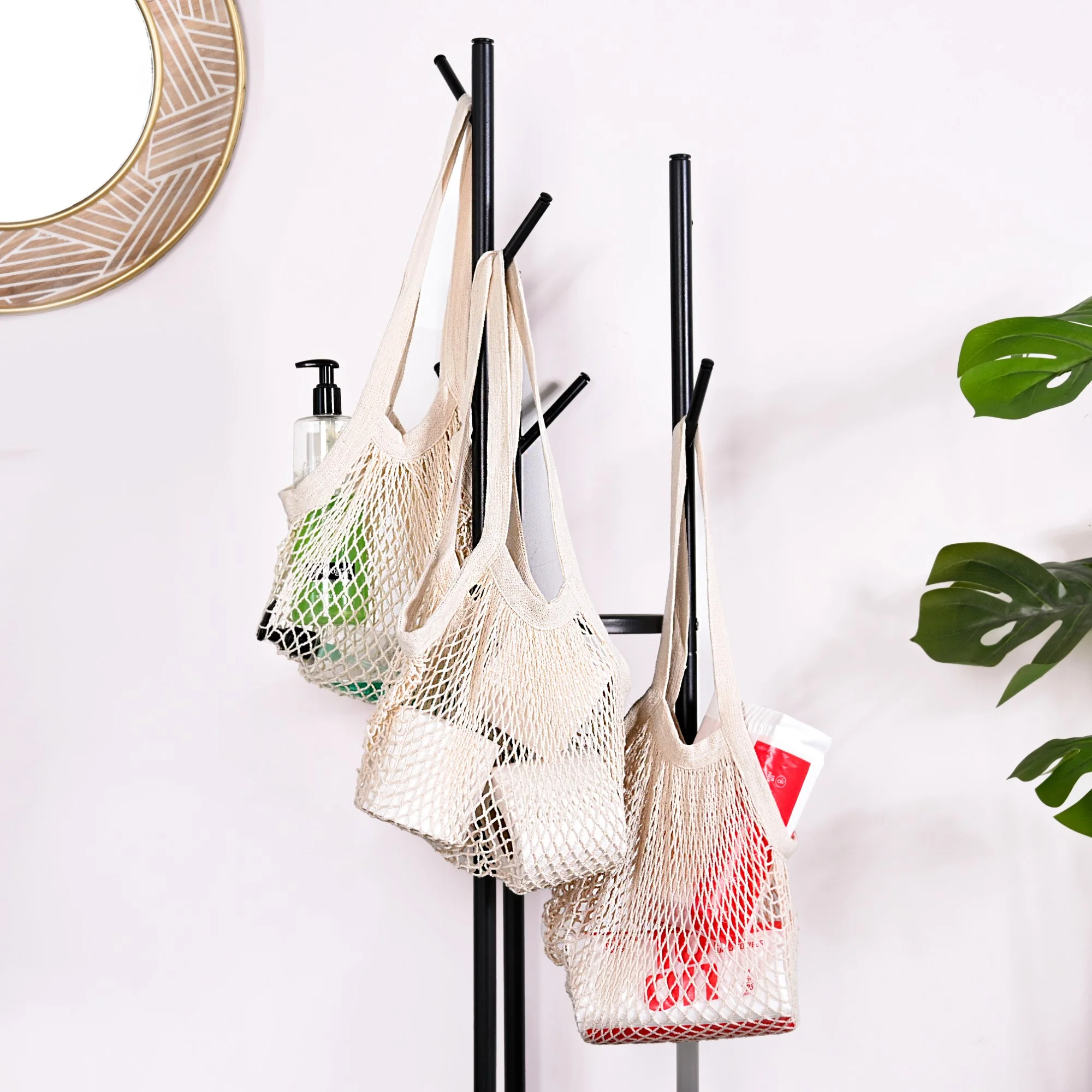 Pure Mesh Eco-Friendly Cotton Bag Set Of 3 - Image 7