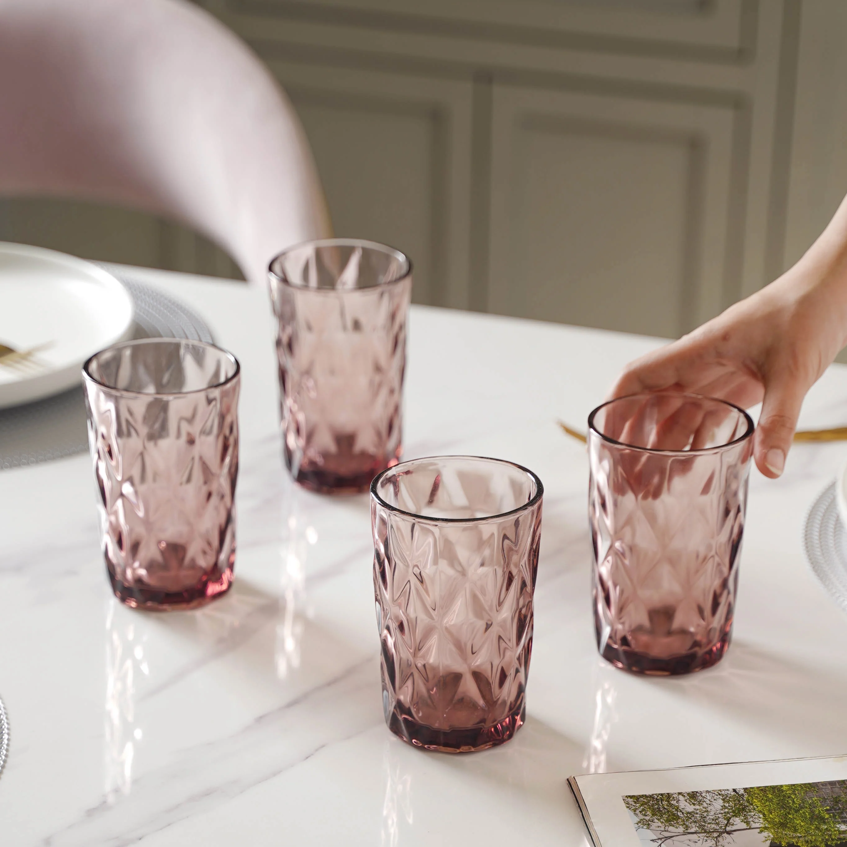 Purple Drinking Glass Set of 4 - Image 2