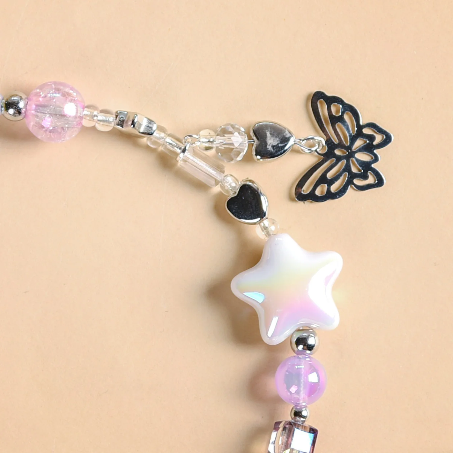 Purple Haze Phone Lanyard With Butterfly Charm - Image 6