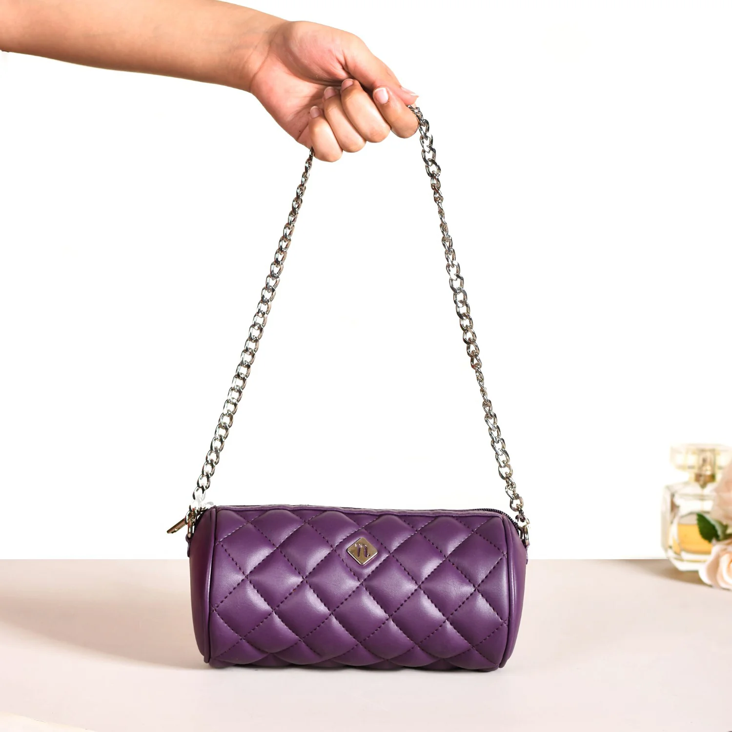 Purple Mini Barrel Bag - Image 10