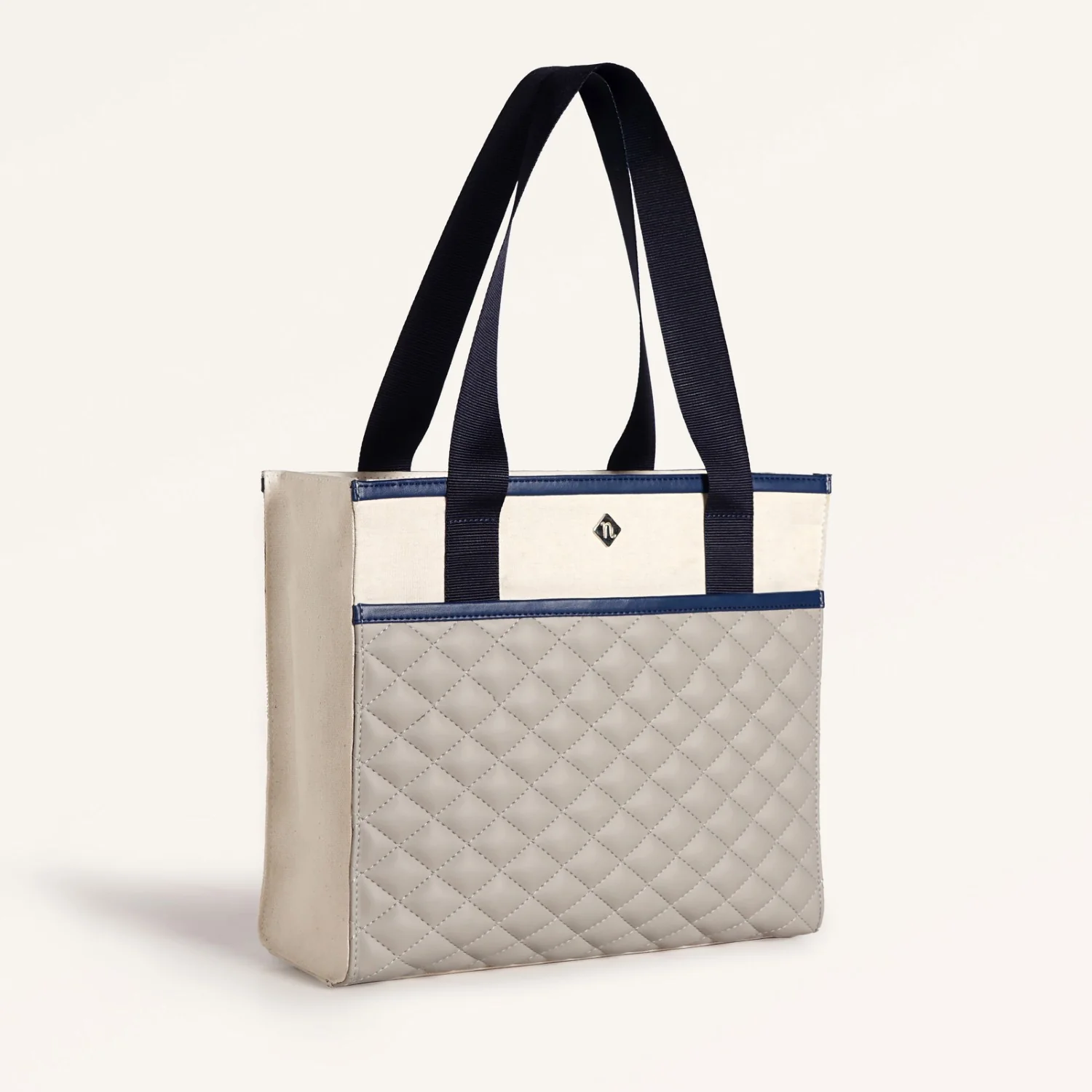 Quilted Canvas Everyday Office Tote Bag