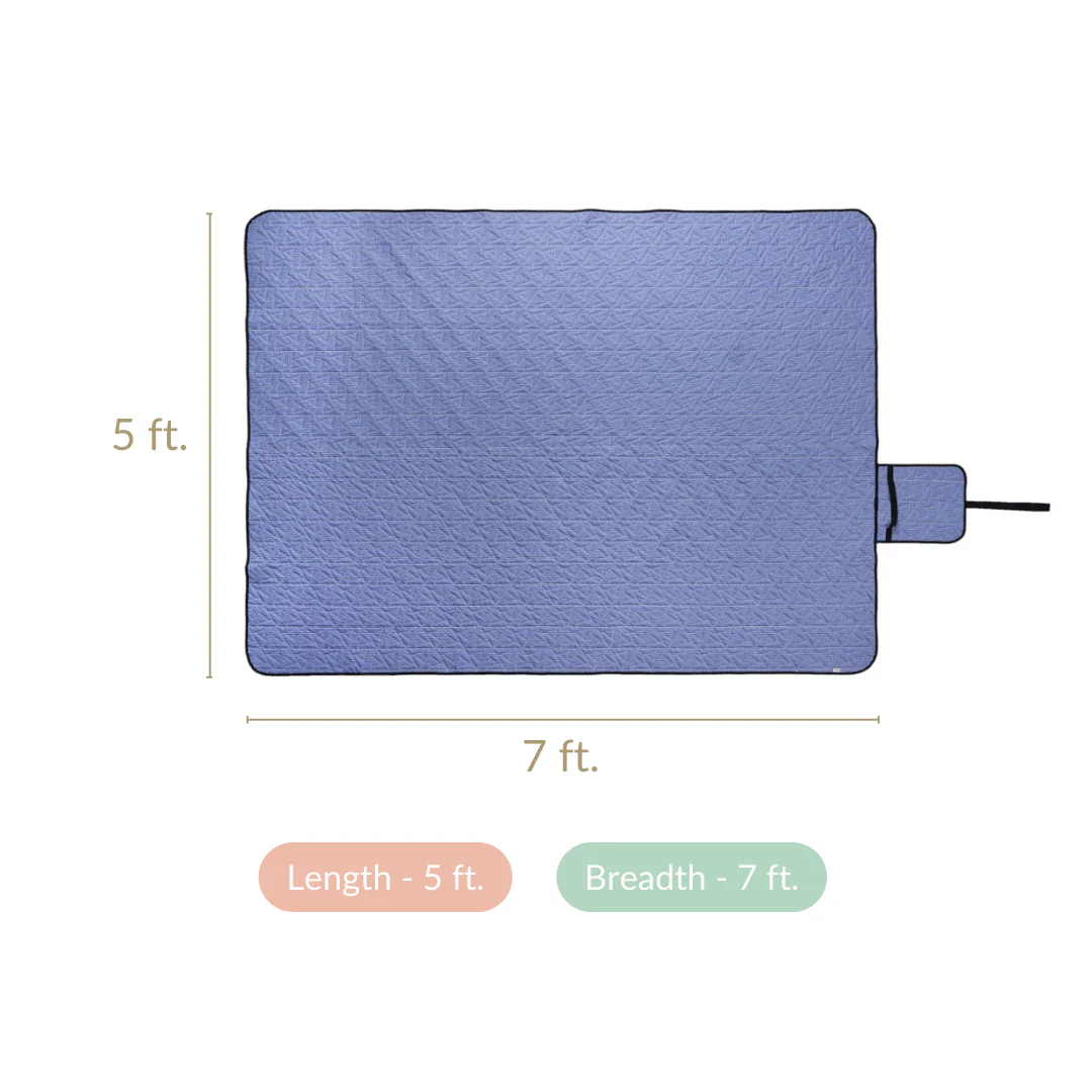 Quilted Foldable Picnic Mat 84x60 Inch - Image 4