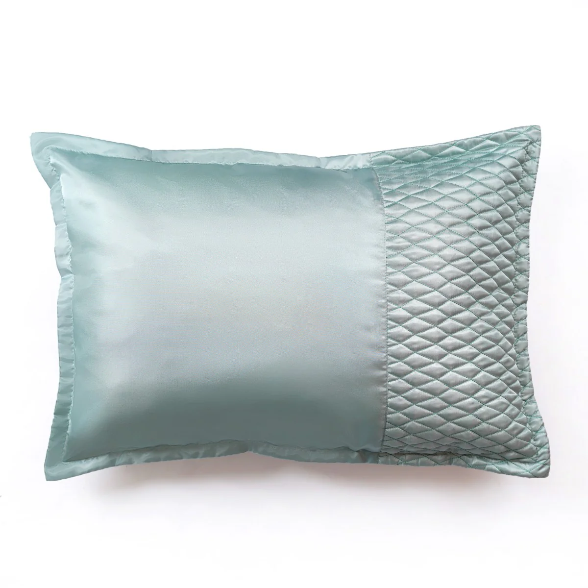 Quilted King Size Bed Cover And Pillow Case Set Of 3 Powder Blue - Image 8