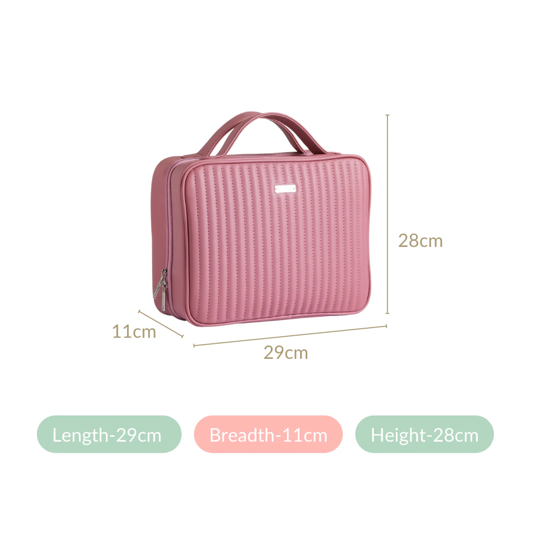 Quilted Travel Organiser Pink - Image 4