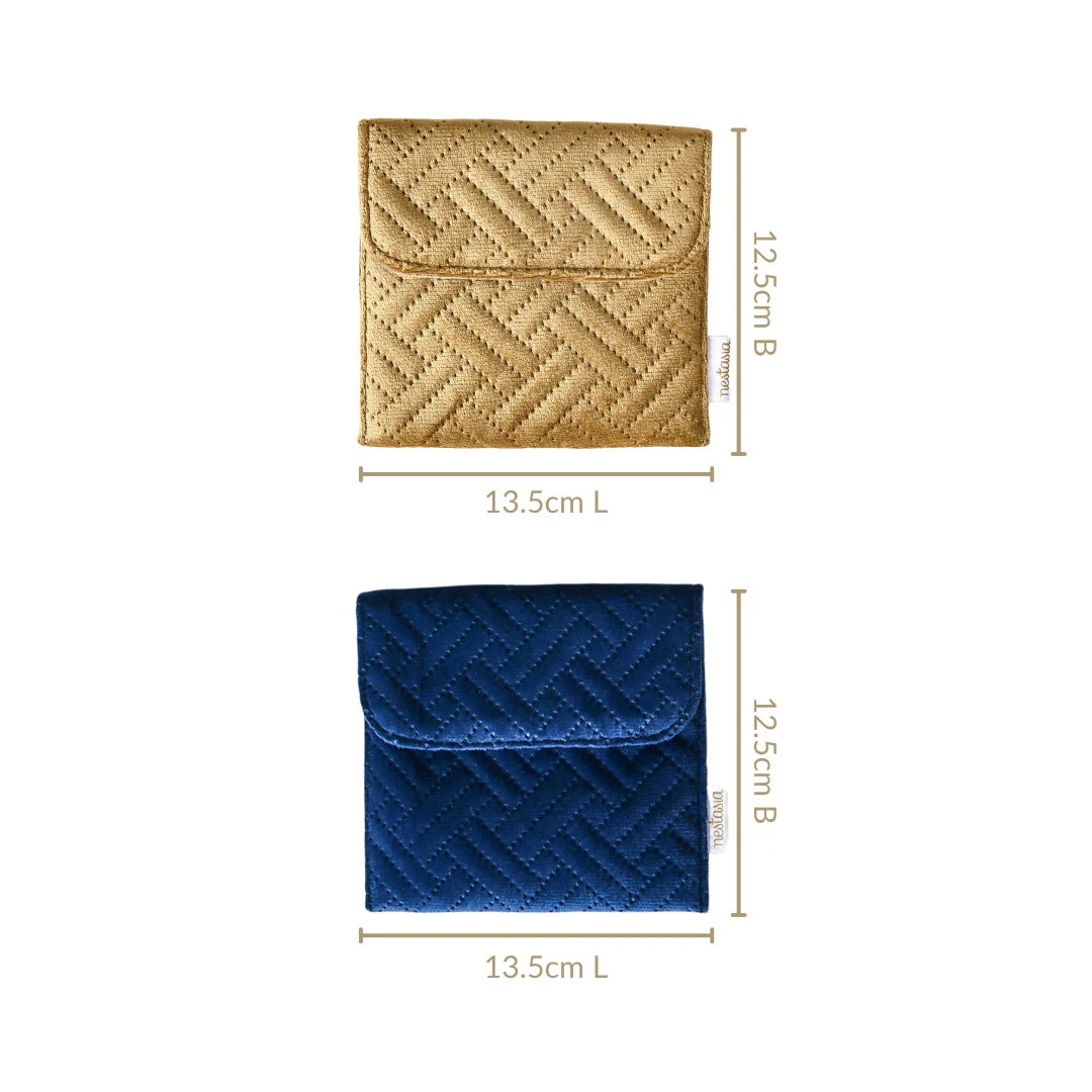 Quilted Versatile Small Makeup Pouch Set Of 4 - Image 4